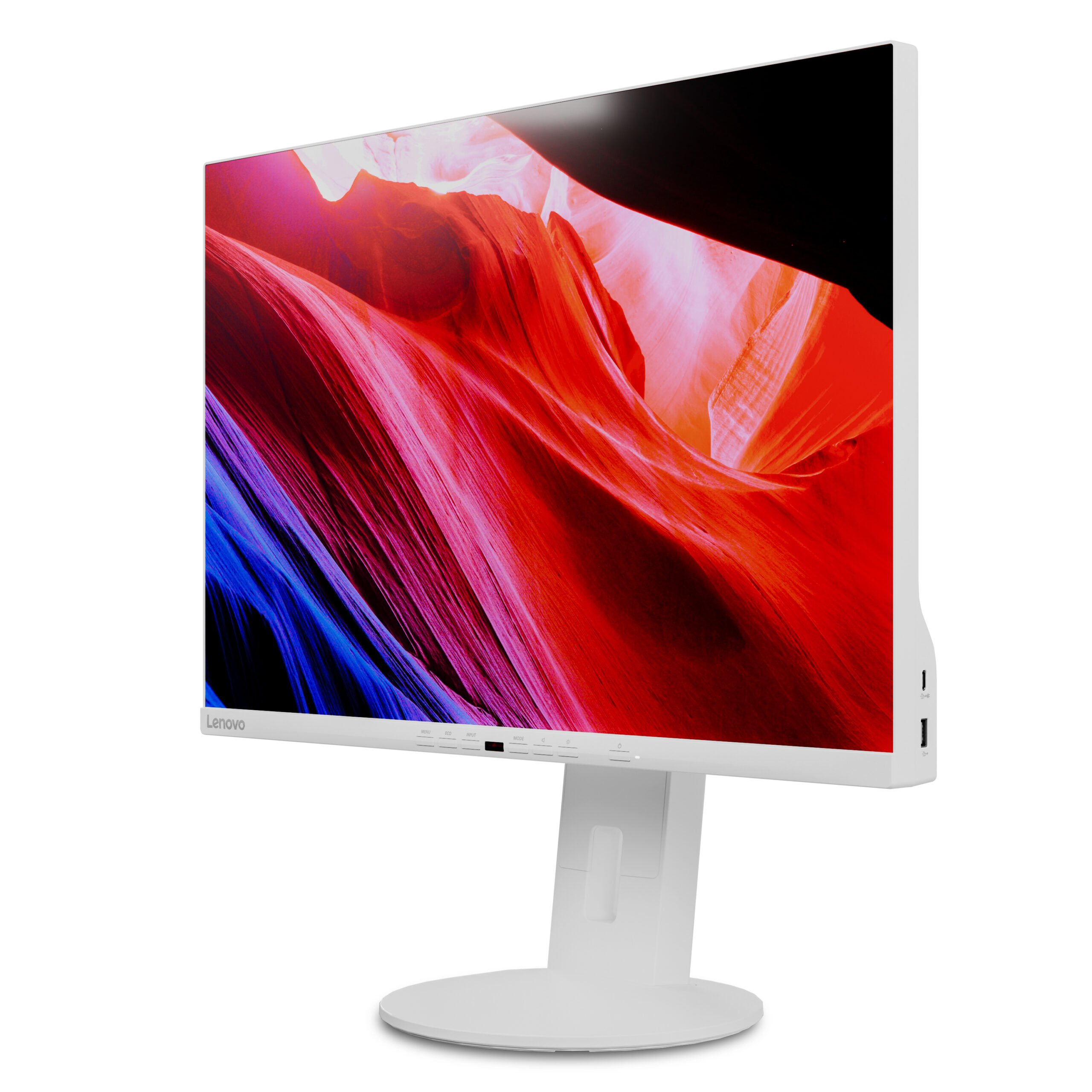 Lenovo C24d-20 monitor komputerowy 61 cm (24") 1920 x 1200 px Full HD LED Szary, Biały - obrazek 2