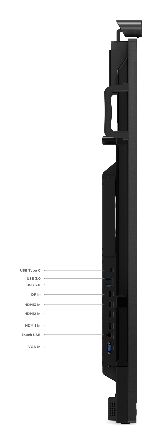 Lenovo ThinkVision T65 monitor komputerowy 165,1 cm (65") 3840 x 2160 px 4K Ultra HD LED Ekran dotykowy Czarny - obrazek 4