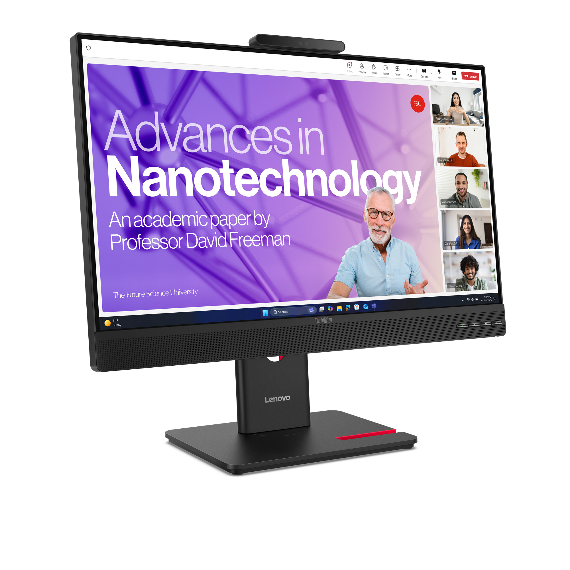Lenovo ThinkVision T27QD-4v monitor komputerowy 68,6 cm (27") 2560 x 1440 px Quad HD LCD Czarny - obrazek 2