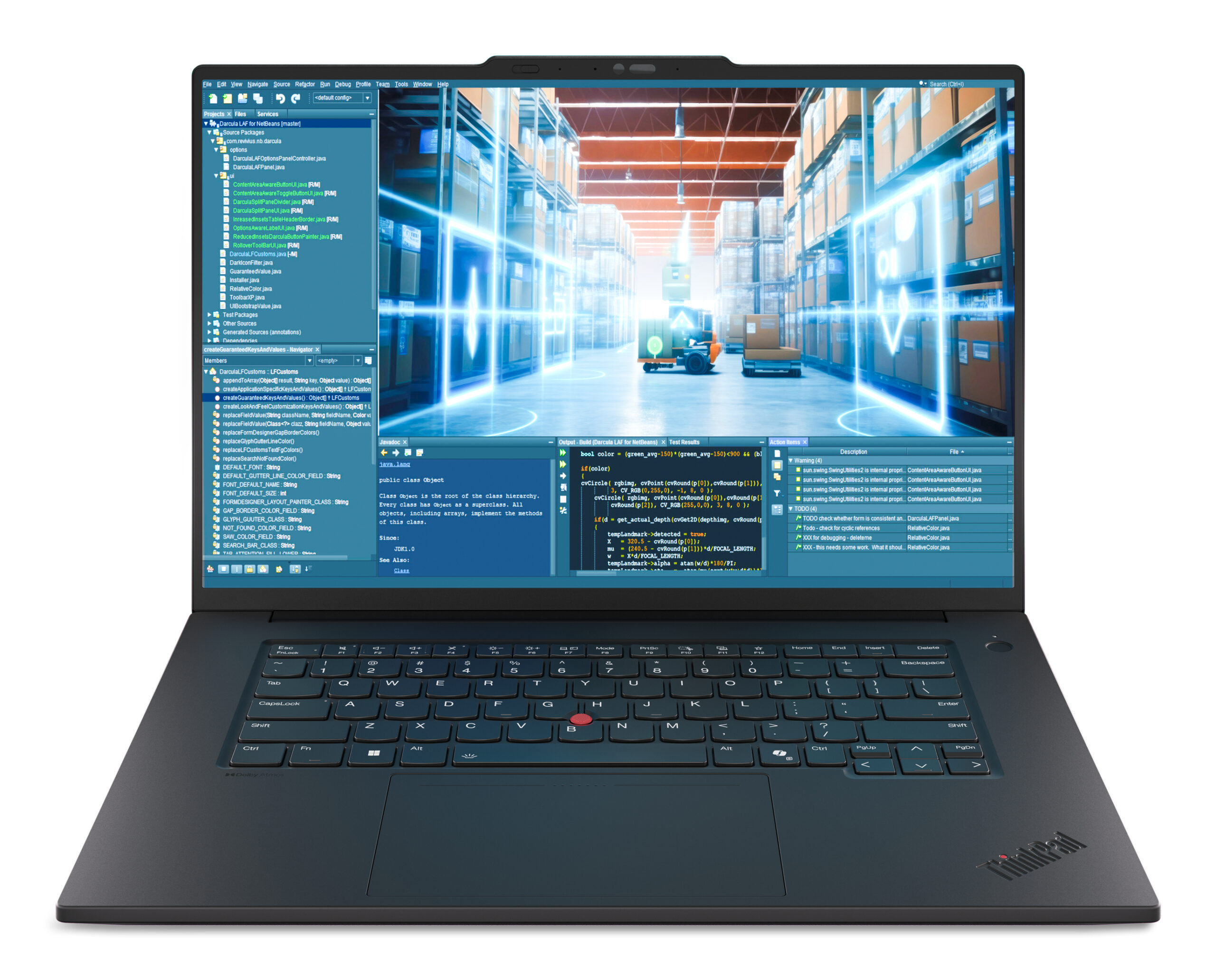 Lenovo ThinkPad P1 Gen 8 Copilot+ PC Intel Core Ultra 7 255H Mobilna stacja robocza 40,6 cm (16") WQUXGA 64 GB LPDDR5x-SDRAM 1 TB SSD NVIDIA RTX PRO 2000 Blackwell Wi-Fi 7 (802.11be) Windows 11 Pro Niemiecki Czarny