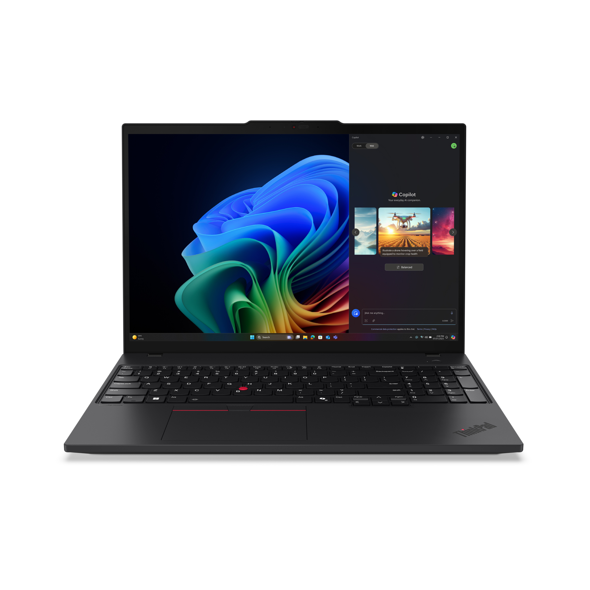 Lenovo ThinkPad T16 Gen 4 (AMD) Copilot+ PC AMD Ryzen AI 7 350 Laptop 40,6 cm (16") WUXGA 32 GB DDR5-SDRAM 1 TB SSD Wi-Fi 7 (802.11be) Windows 11 Pro Angielski Czarny