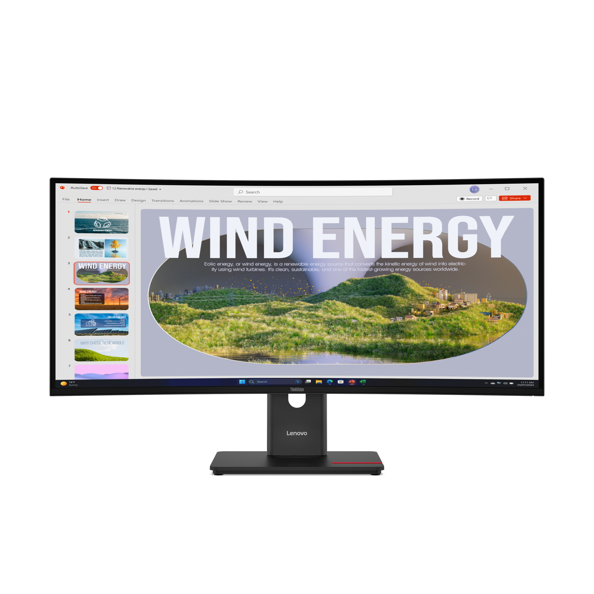 Lenovo ThinkVision T34WD-40 monitor komputerowy 86,4 cm (34") 3440 x 1440 px Wide Quad HD+ LED Czarny