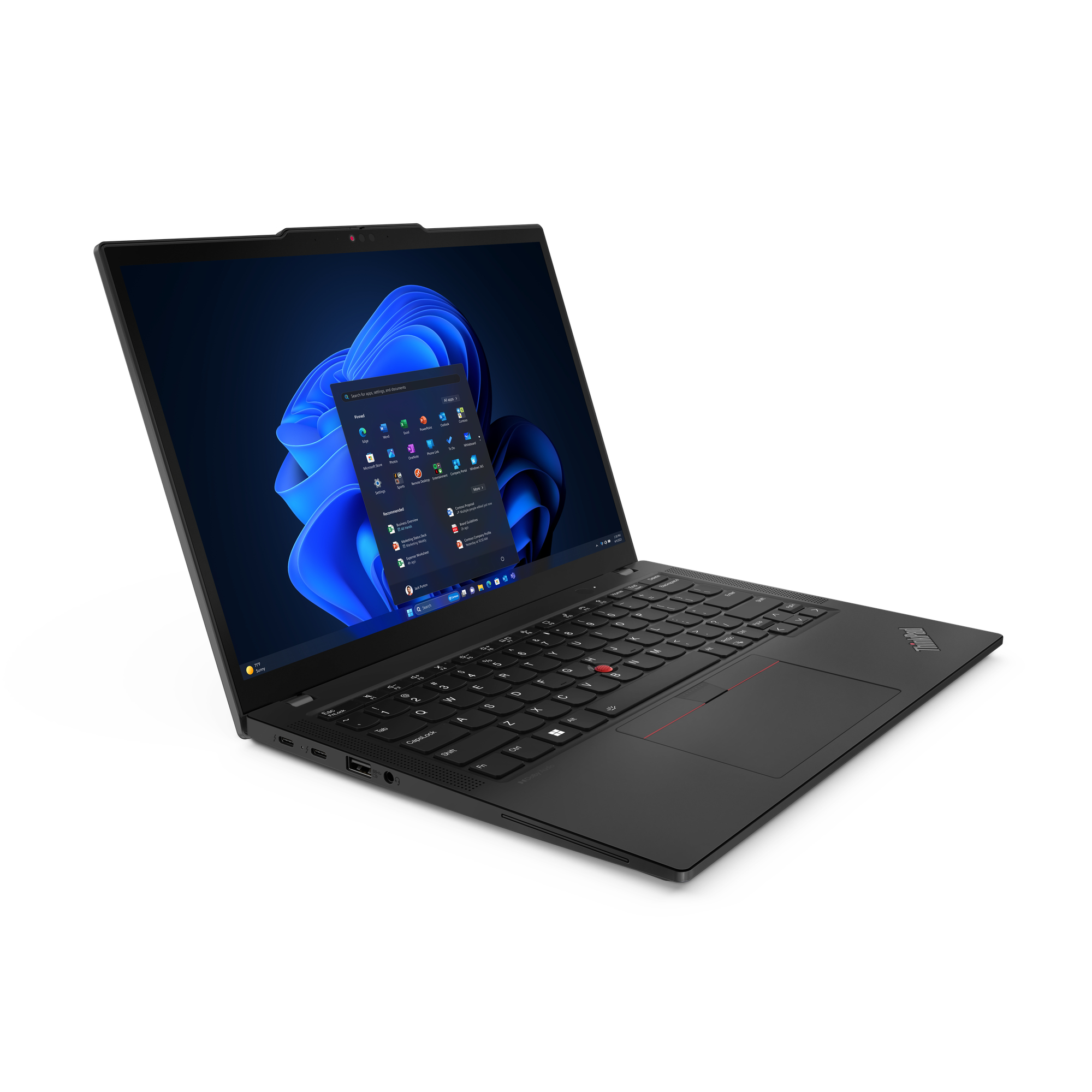 Lenovo ThinkPad X13 Gen 5 Intel Core Ultra 7 155U Laptop 33,8 cm (13.3") WUXGA 32 GB LPDDR5x-SDRAM 1 TB SSD Wi-Fi 6E (802.11ax) Windows 11 Pro Angielski Czarny - obrazek 5