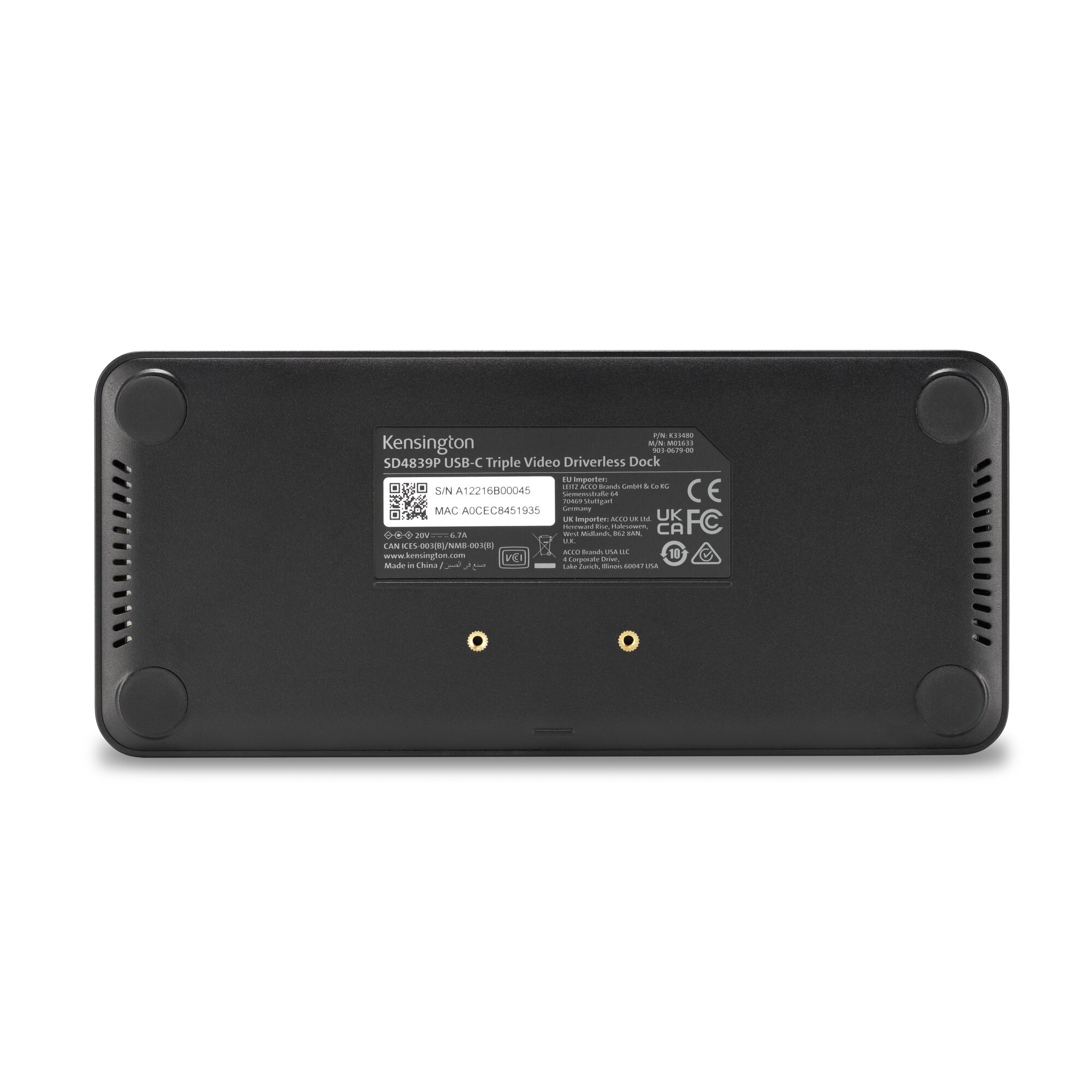 Kensington Stacja dokująca SD4839P, USB-C, potrójne wideo, bez sterowników, Power Delivery 85 W - obrazek 5