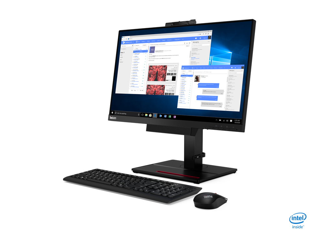 Lenovo ThinkCentre Tiny-In-One monitor komputerowy 60,5 cm (23.8") 1920 x 1080 px Full HD LED Czarny - obrazek 3