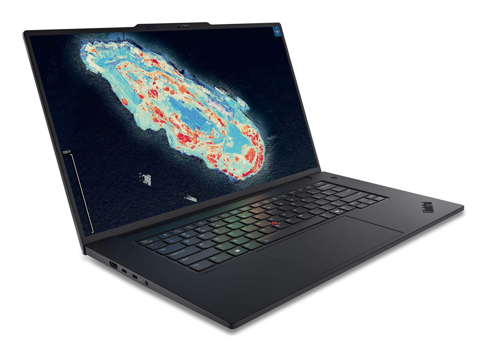 Lenovo ThinkPad T1g Gen 8 Intel Core Ultra 7 265H Laptop 40,6 cm (16") WUXGA 32 GB LPDDR5x-SDRAM 1 TB SSD NVIDIA GeForce RTX 5070 Wi-Fi 7 (802.11be) Windows 11 Pro Hiszpański Czarny - obrazek 2