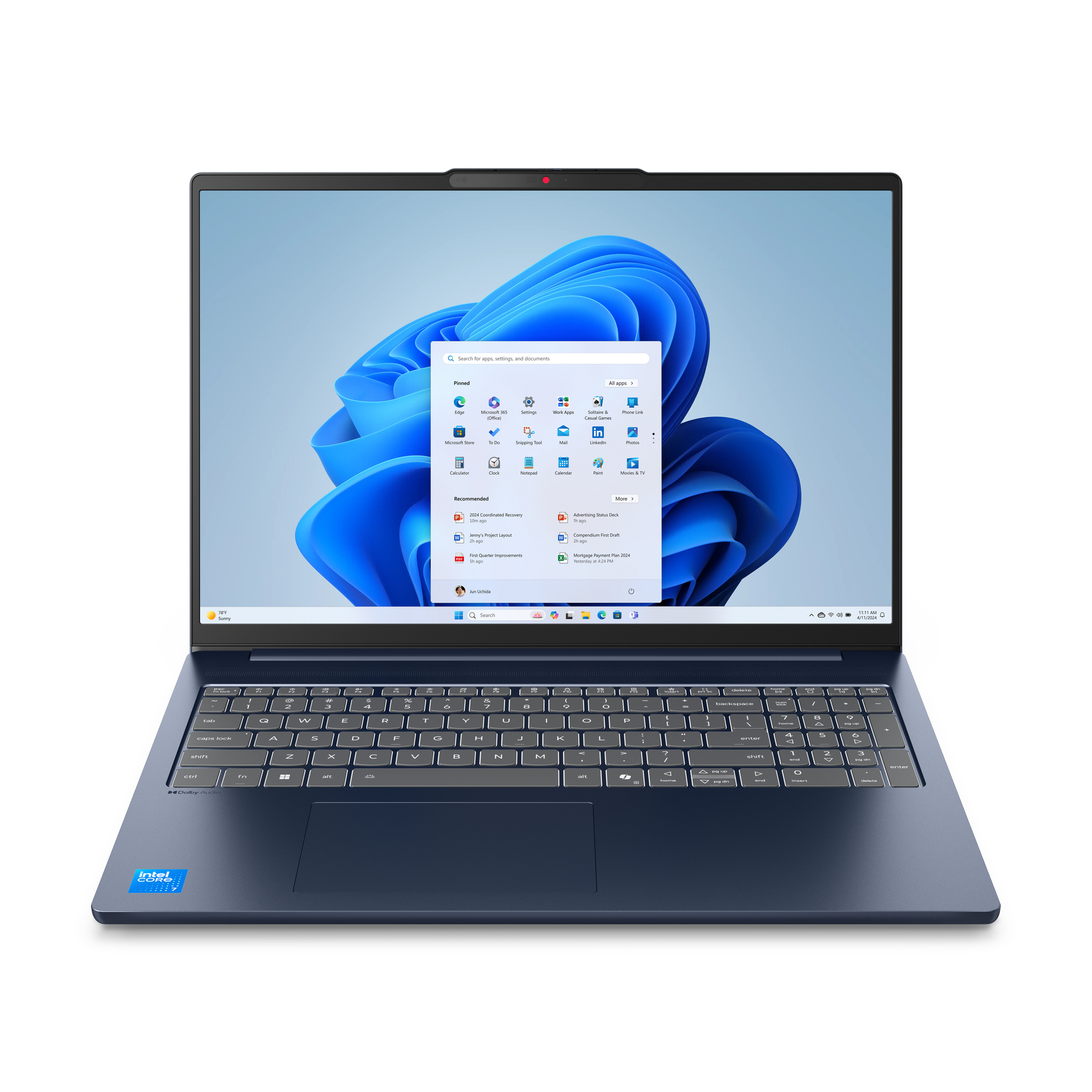 Lenovo IdeaPad Slim 5 16IRH10 Intel® Core™ i5 i5-13420H Laptop 40,6 cm (16") WUXGA 16 GB DDR5-SDRAM 1 TB SSD Wi-Fi 6 (802.11ax) Angielski Niebieski