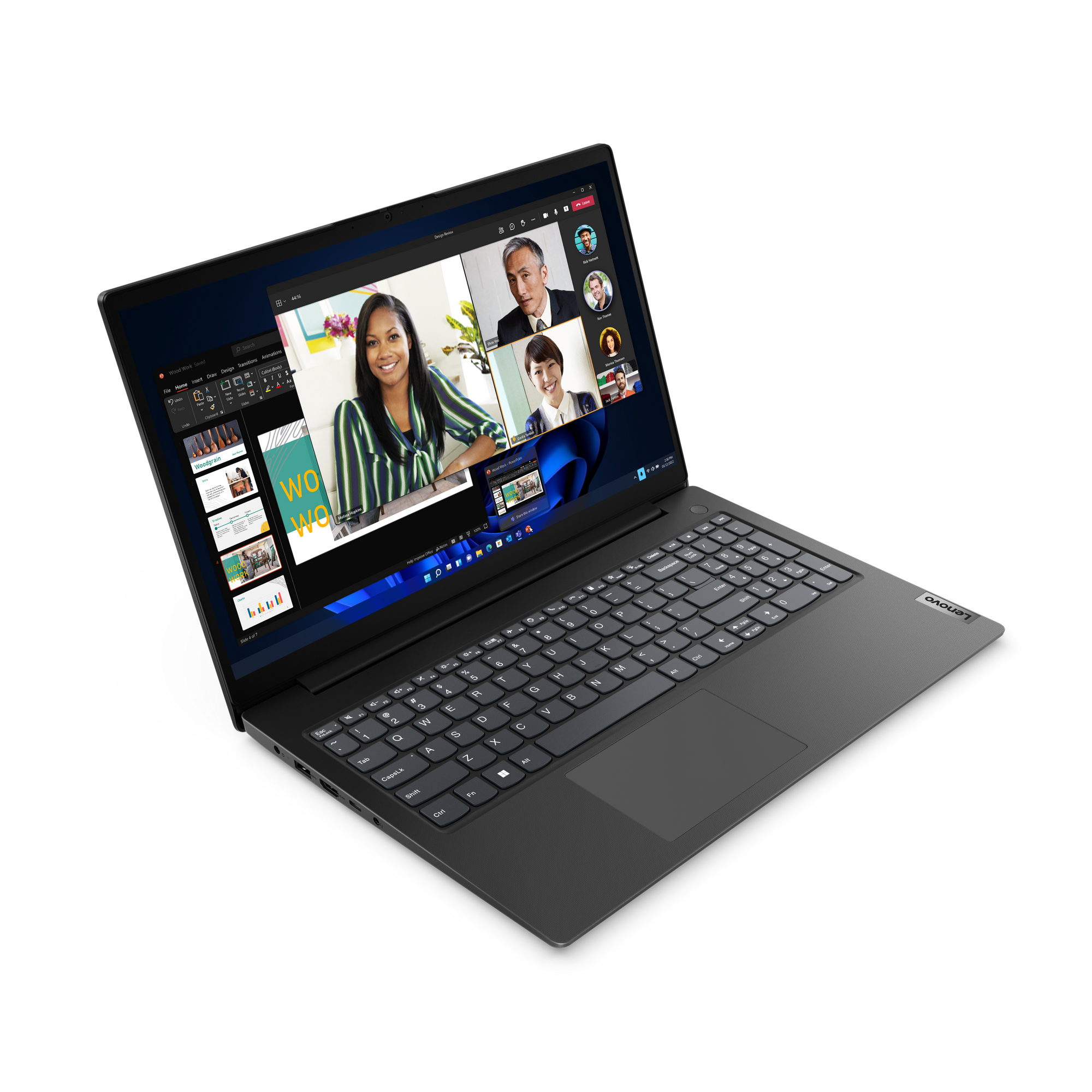 Lenovo V15 G4 AMN AMD Ryzen™ 5 7520U Laptop 39,6 cm (15.6") Full HD 8 GB LPDDR5-SDRAM 512 GB SSD Wi-Fi 6 (802.11ax) Windows 11 Home Francuski Czarny - obrazek 2