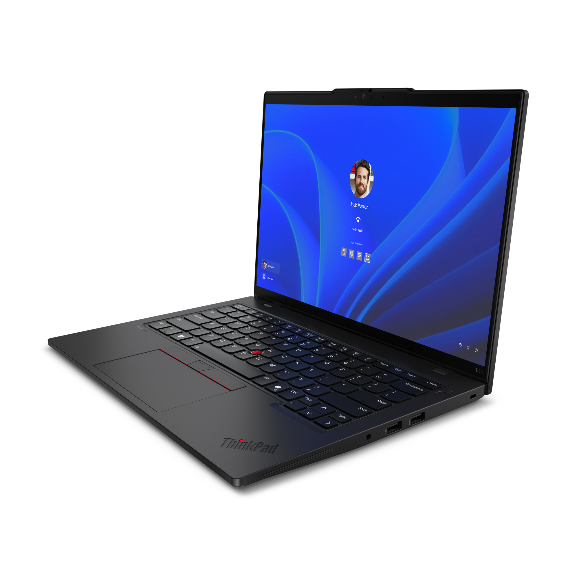 Lenovo ThinkPad L14 Gen 5 (AMD) AMD Ryzen™ 7 PRO 7735U Laptop 35,6 cm (14") WUXGA 16 GB DDR5-SDRAM 512 GB SSD Wi-Fi 6E (802.11ax) Windows 11 Pro Angielski Czarny - obrazek 4