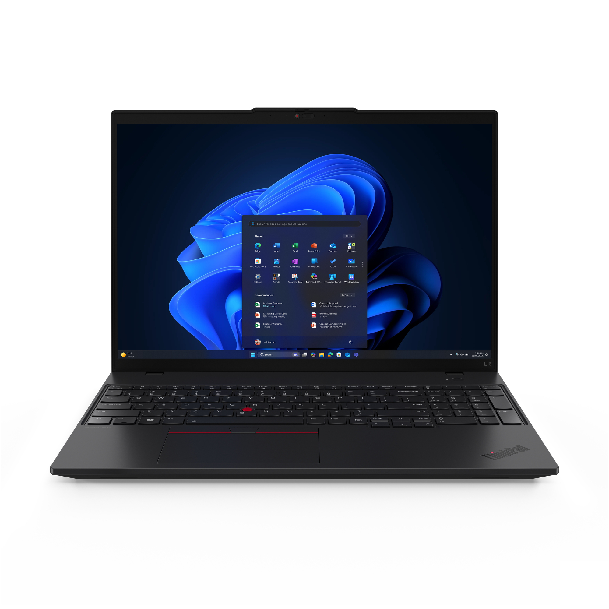 Lenovo ThinkPad L16 Gen 2 (AMD) AMD Ryzen™ 5 PRO 215 Laptop 40,6 cm (16") WUXGA 16 GB DDR5-SDRAM 512 GB SSD Wi-Fi 7 (802.11be) Windows 11 Pro Czarny