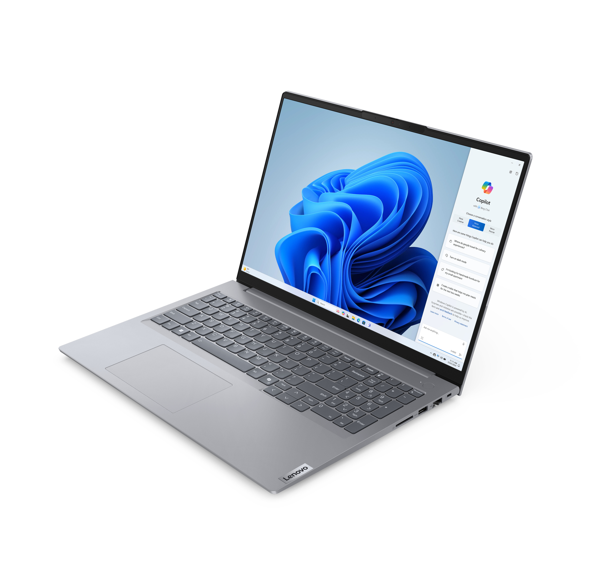 Lenovo ThinkBook 16 G7 ARP AMD Ryzen™ 5 7535HS Laptop 40,6 cm (16") WUXGA 16 GB DDR5-SDRAM 512 GB SSD Wi-Fi 6E (802.11ax) Windows 11 Pro Angielski Szary - obrazek 3
