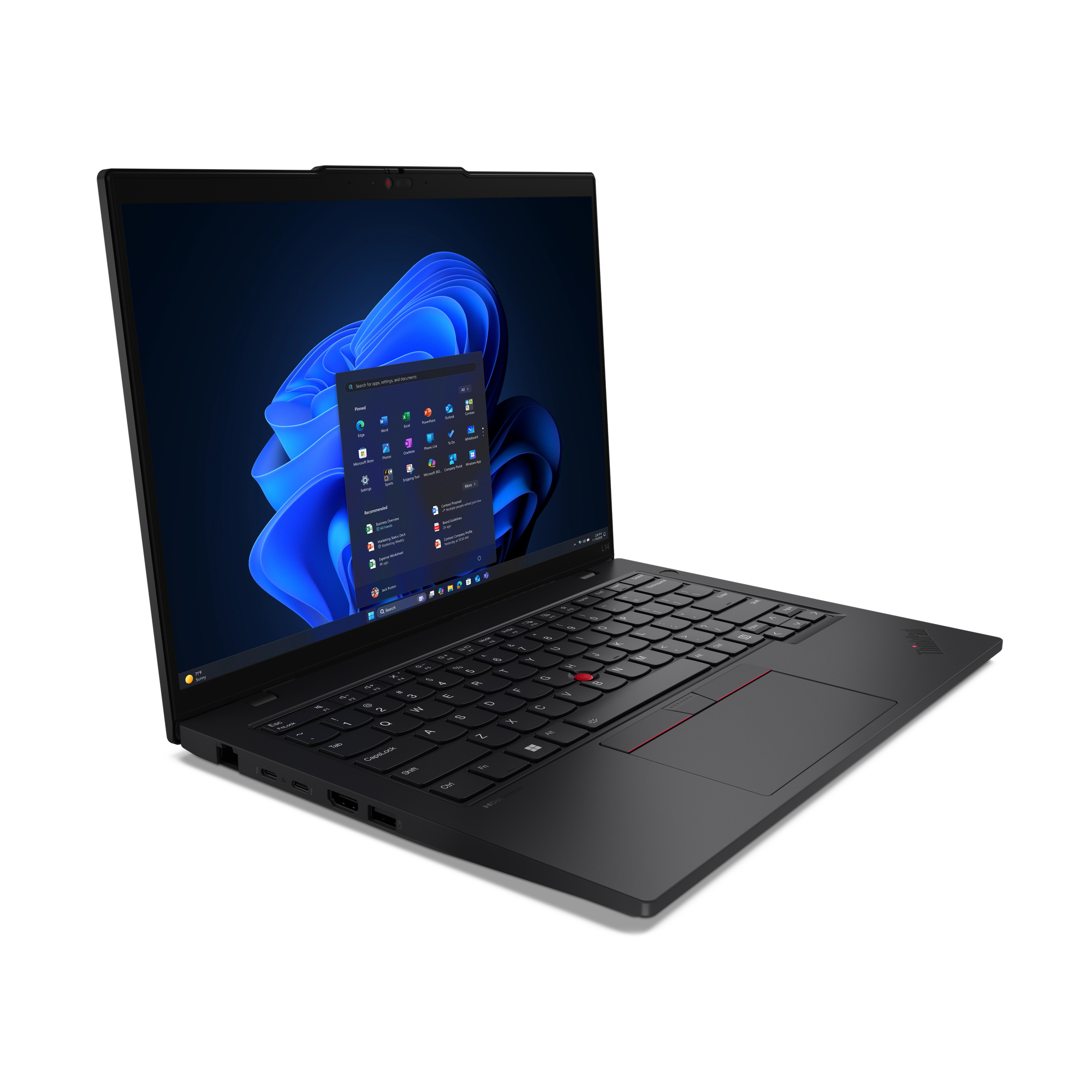 Lenovo ThinkPad L14 Gen 6 (AMD) Copilot+ PC AMD Ryzen AI 7 350 Laptop 35,6 cm (14") WUXGA 32 GB DDR5-SDRAM 1 TB SSD Wi-Fi 7 (802.11be) Windows 11 Pro Angielski Czarny - obrazek 5