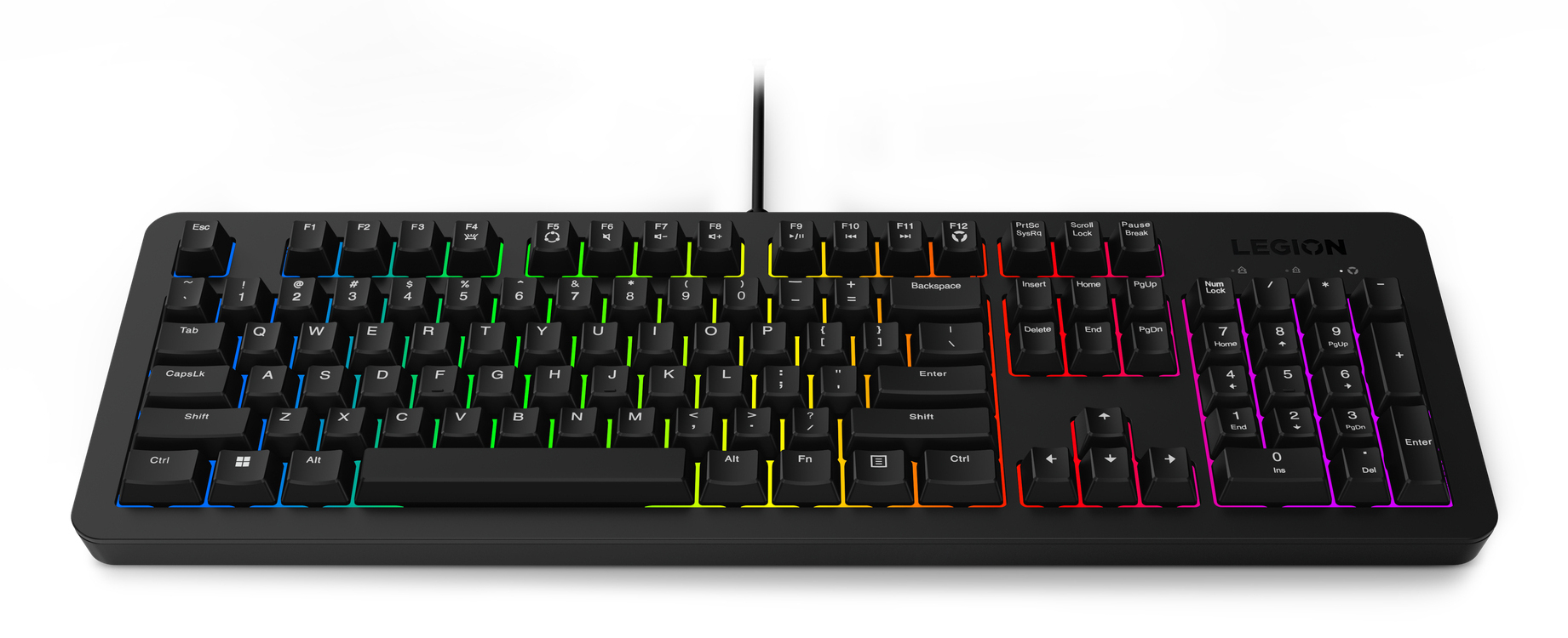 Lenovo K310 klawiatura Gaming USB US English Czarny - obrazek 2