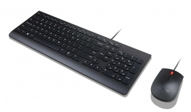 Lenovo 4X30L79908 klawiatura Dołączona myszka Uniwersalne USB QWERTY Norweski Czarny