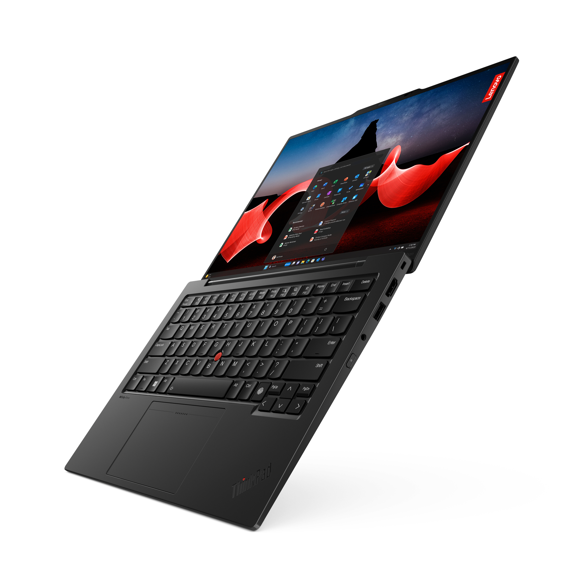 Lenovo ThinkPad X1 Carbon Gen 12 Intel Core Ultra 7 155U Laptop 35,6 cm (14") WUXGA 32 GB LPDDR5x-SDRAM 1 TB SSD Wi-Fi 6E (802.11ax) Windows 11 Pro Angielski Czarny