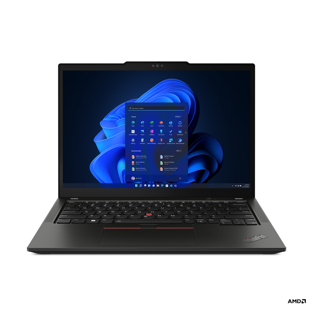 Lenovo ThinkPad X13 Gen 4 (AMD) AMD Ryzen™ 7 PRO 7840U Laptop 33,8 cm (13.3") WUXGA 16 GB LPDDR5x-SDRAM 512 GB SSD Wi-Fi 6E (802.11ax) Windows 11 Pro Francuski Czarny - obrazek 2