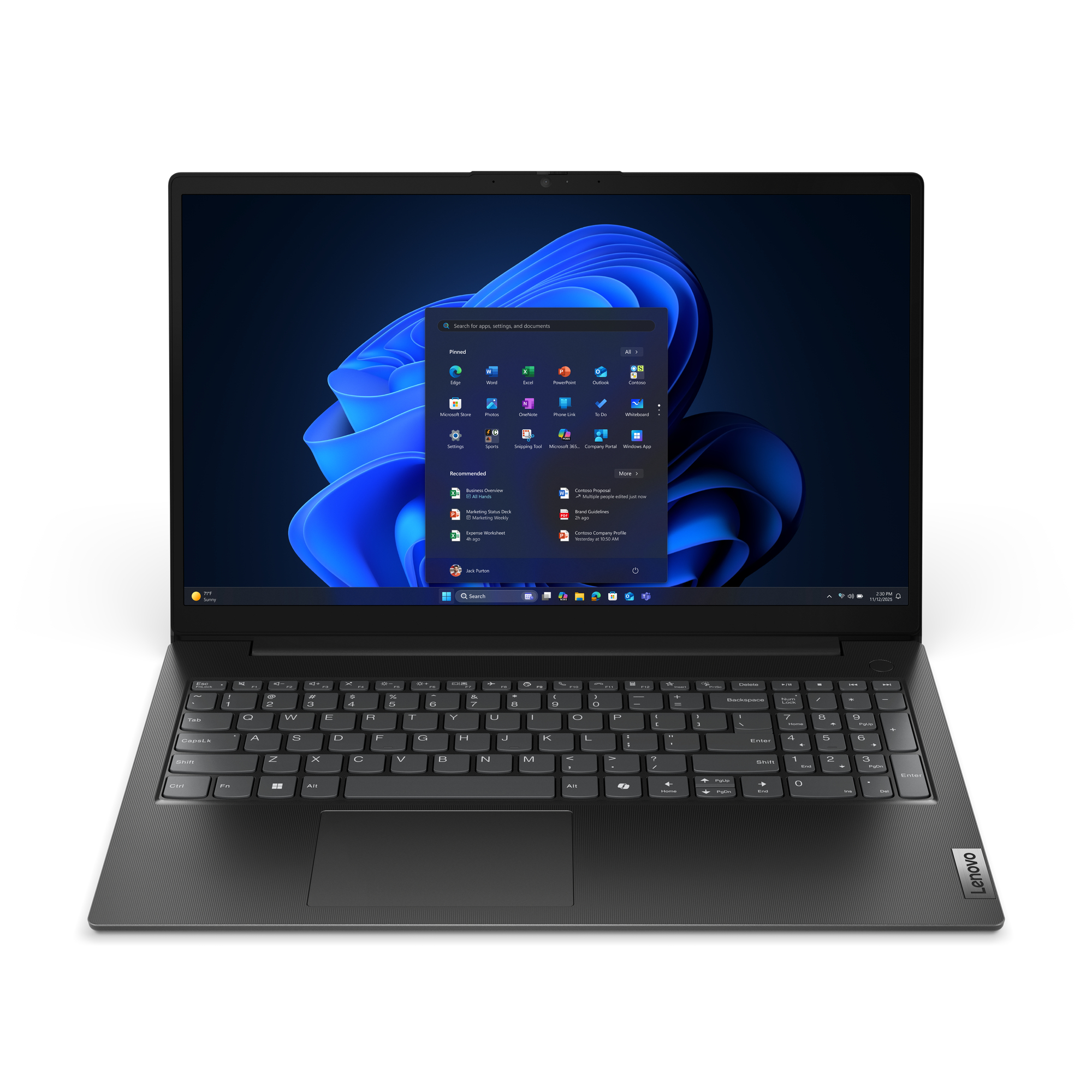 Lenovo V15 G6 ARP AMD Ryzen™ 5 150 Laptop 39,6 cm (15.6") Full HD 8 GB DDR5-SDRAM 256 GB SSD Wi-Fi 6 (802.11ax) Windows 11 Pro Niemiecki Czarny