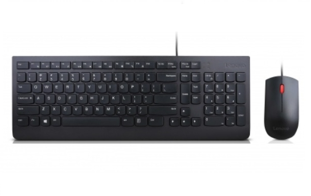 Lenovo 4X30L79916 klawiatura Dołączona myszka Uniwersalne USB QWERTY Fiński, Szwecki Czarny