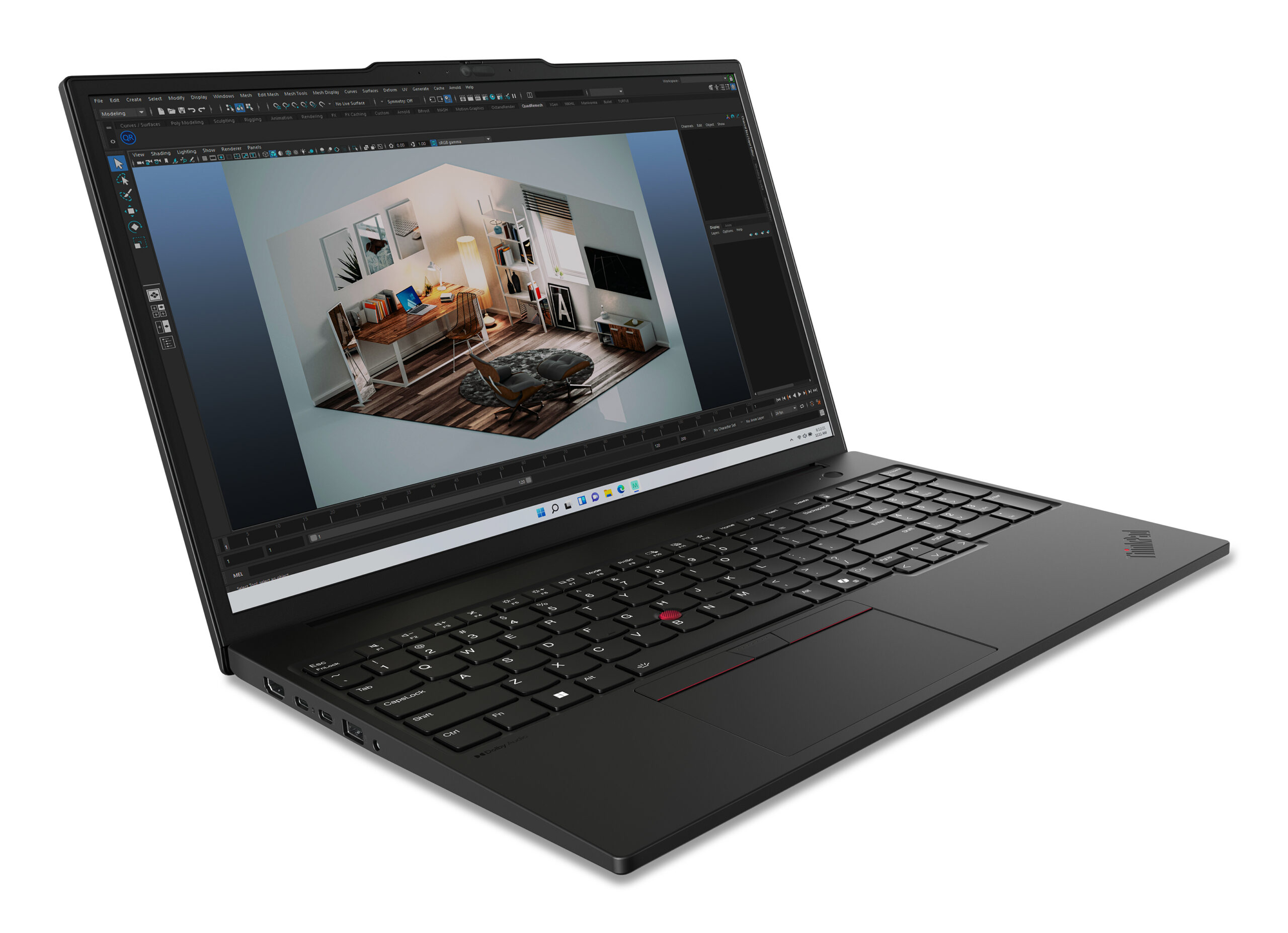 Lenovo ThinkPad P16s Gen 3 (Intel) Intel Core Ultra 7 165H Mobilna stacja robocza 40,6 cm (16") WQUXGA 32 GB DDR5-SDRAM 1 TB SSD NVIDIA RTX 500 Ada Wi-Fi 6E (802.11ax) Windows 11 Pro Angielski Czarny - obrazek 3