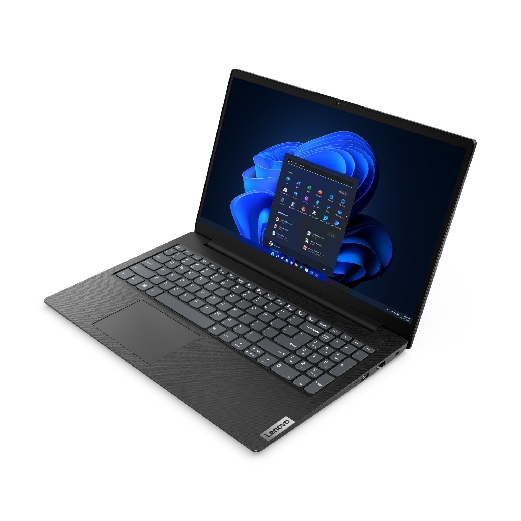Lenovo V15 G4 AMN AMD Ryzen™ 5 7520U Laptop 39,6 cm (15.6") Full HD 16 GB LPDDR5-SDRAM 512 GB SSD Wi-Fi 6 (802.11ax) Angielski Czarny - obrazek 3