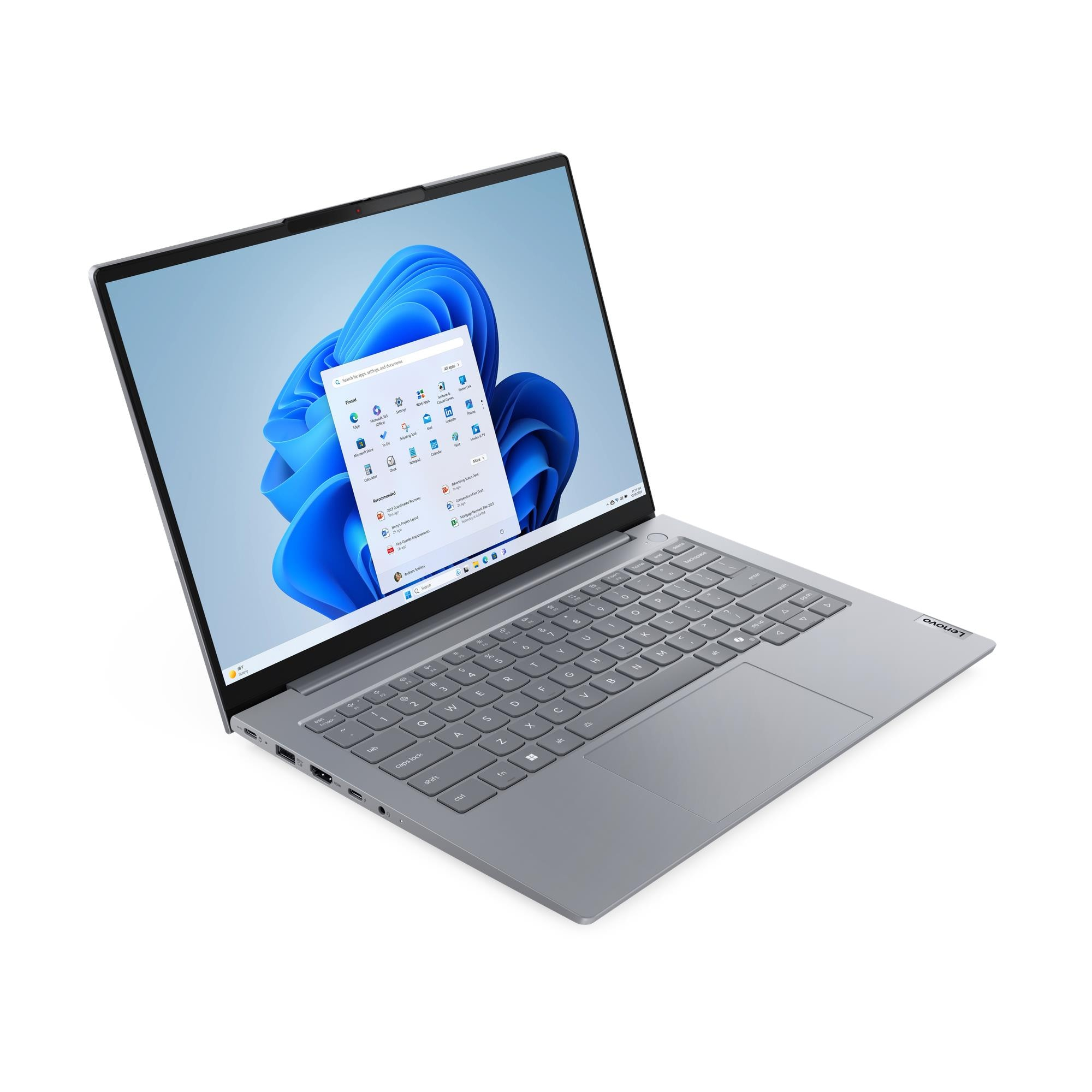 Lenovo ThinkBook 14 G9 IRL Intel Core 7 240H Laptop 35,6 cm (14") WUXGA 16 GB DDR5-SDRAM 512 GB SSD Wi-Fi 7 (802.11be) Windows 11 Pro Skandynawia Szary - obrazek 2