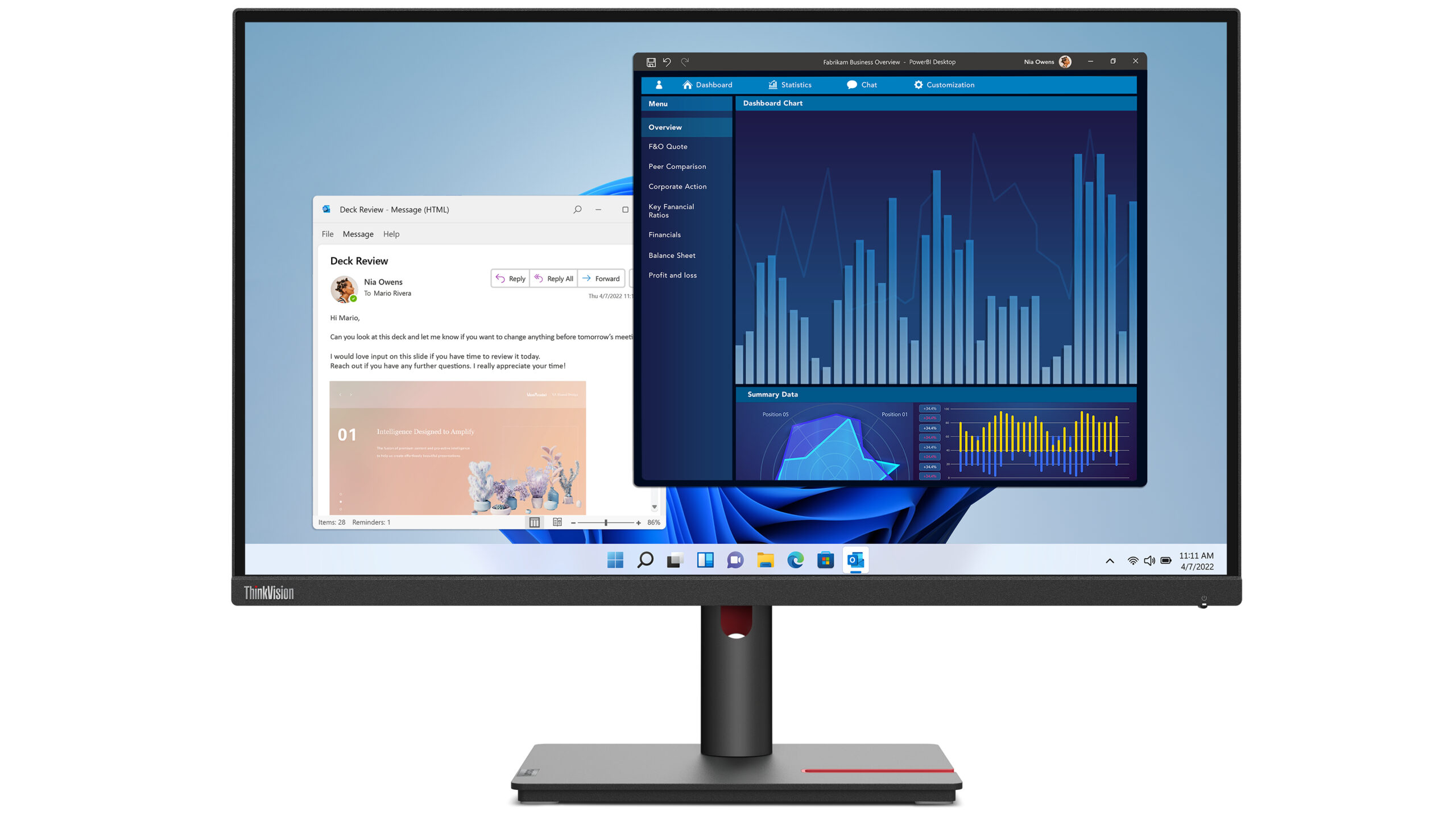 Lenovo ThinkVision T27p-30 monitor komputerowy 68,6 cm (27") 3840 x 2160 px 4K Ultra HD LED Czarny - obrazek 5