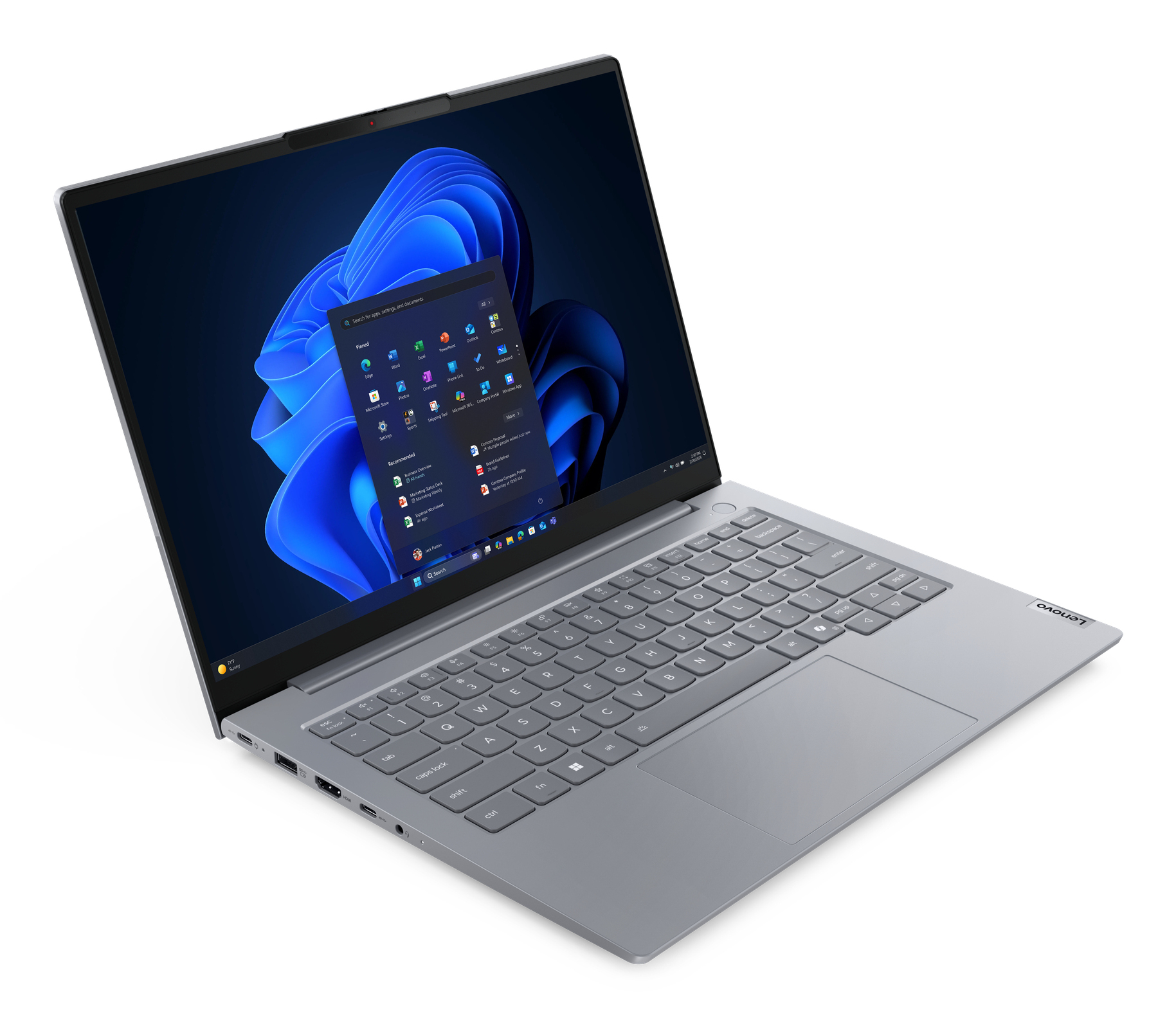 Lenovo ThinkBook 14 G9 AHP AMD Ryzen™ 5 220 Laptop 35,6 cm (14") WUXGA 16 GB DDR5-SDRAM 512 GB SSD Wi-Fi 7 (802.11be) Windows 11 Pro Skandynawia Szary - obrazek 2