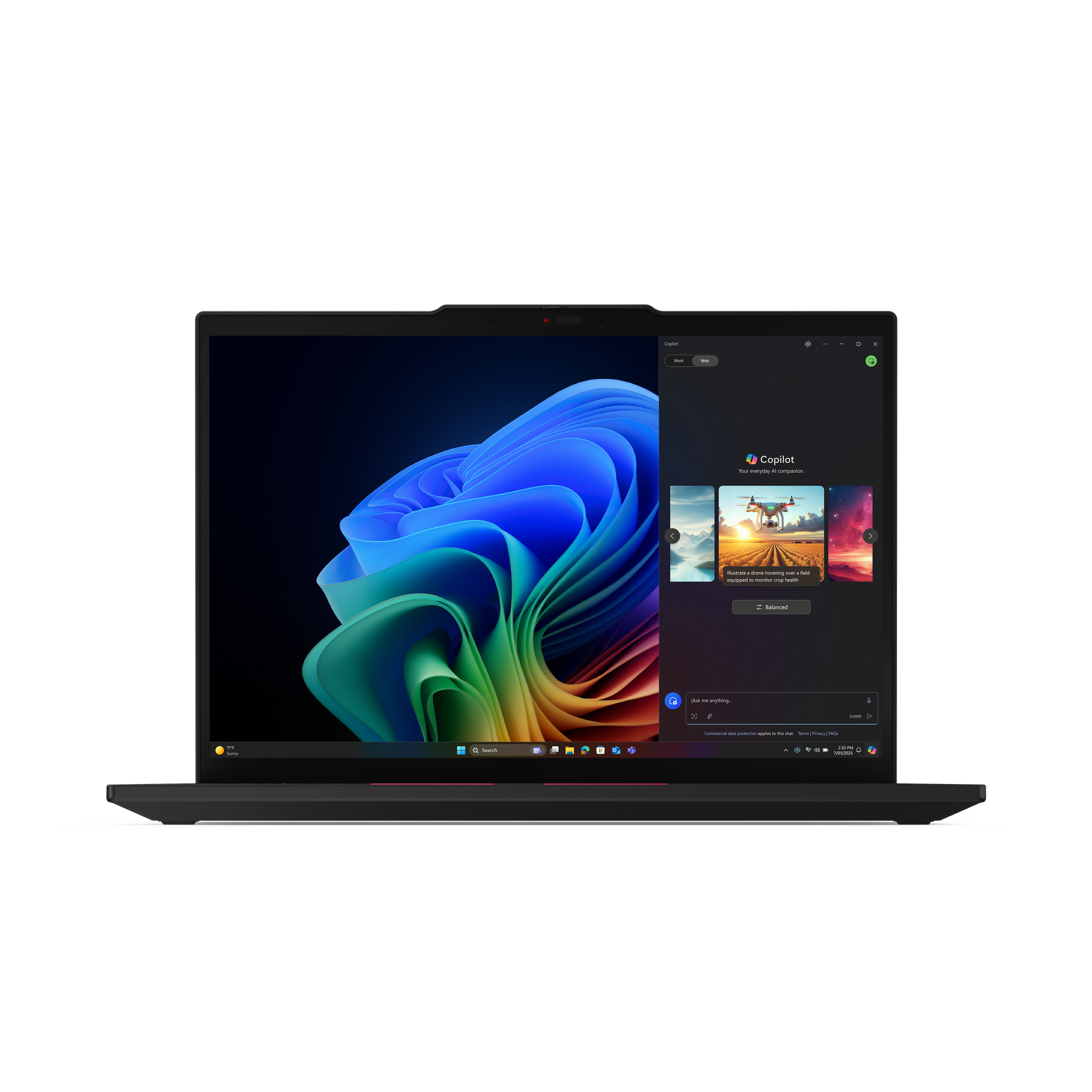 Lenovo ThinkPad T14 Gen 6 (AMD) Copilot+ PC AMD Ryzen AI 7 PRO 350 Laptop 35,6 cm (14") WUXGA 16 GB DDR5-SDRAM 512 GB SSD Wi-Fi 7 (802.11be) Windows 11 Pro Angielski Czarny - obrazek 2
