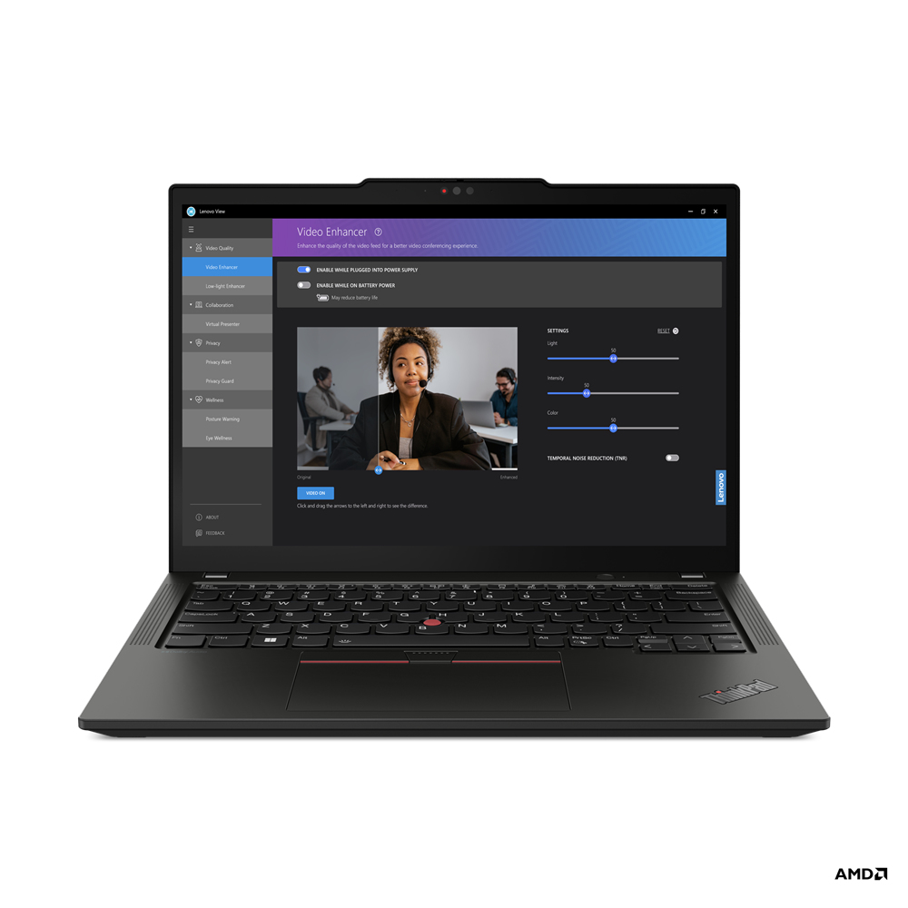 Lenovo ThinkPad X13 Gen 4 (AMD) AMD Ryzen™ 7 PRO 7840U Laptop 33,8 cm (13.3") WUXGA 16 GB LPDDR5x-SDRAM 512 GB SSD Wi-Fi 6E (802.11ax) Windows 11 Pro Francuski Czarny - obrazek 4