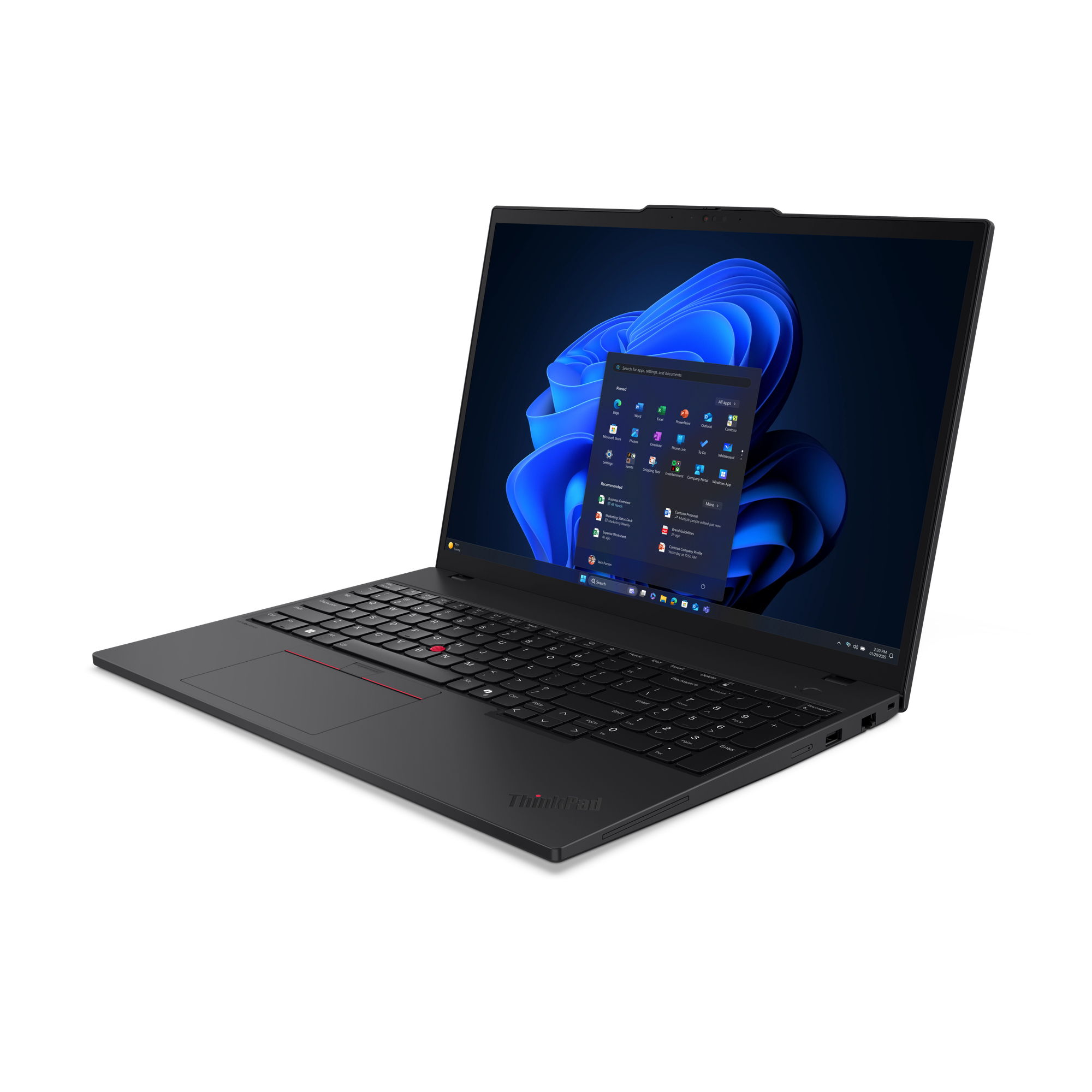 Lenovo ThinkPad T16 Gen 4 (Intel) Intel Core Ultra 7 255U Laptop 40,6 cm (16") WUXGA 64 GB DDR5-SDRAM 1 TB SSD Wi-Fi 6E (802.11ax) Windows 11 Pro Niemiecki Czarny - obrazek 3