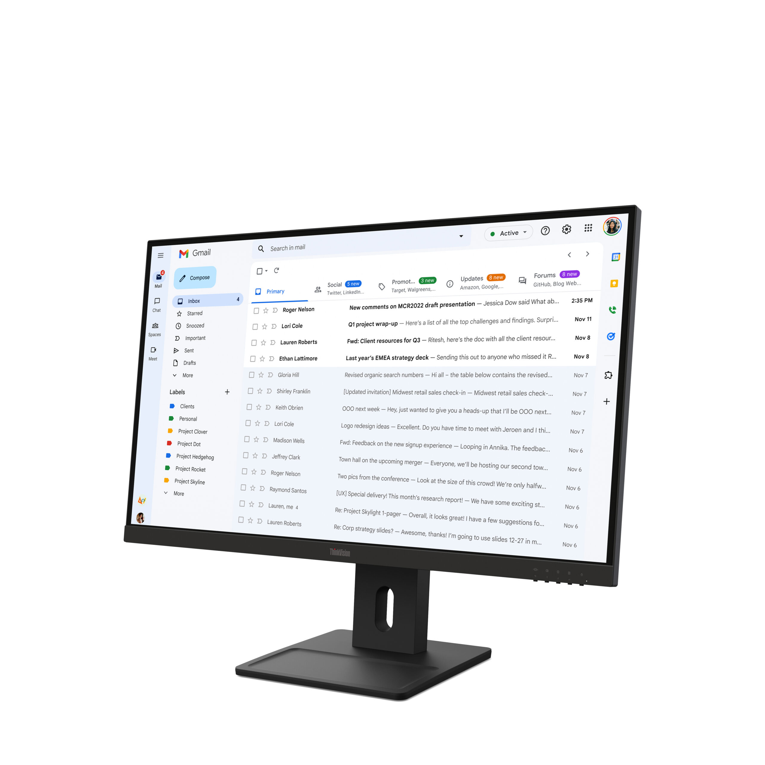 Lenovo ThinkVision E27-40 monitor komputerowy 68,6 cm (27") 1920 x 1080 px Full HD LCD Czarny - obrazek 3