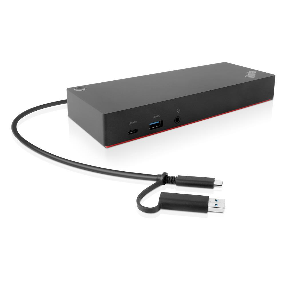 Lenovo 40AF0135IT stacja dokująca Przewodowa USB 3.2 Gen 2 (3.1 Gen 2) Type-C Czarny - obrazek 2
