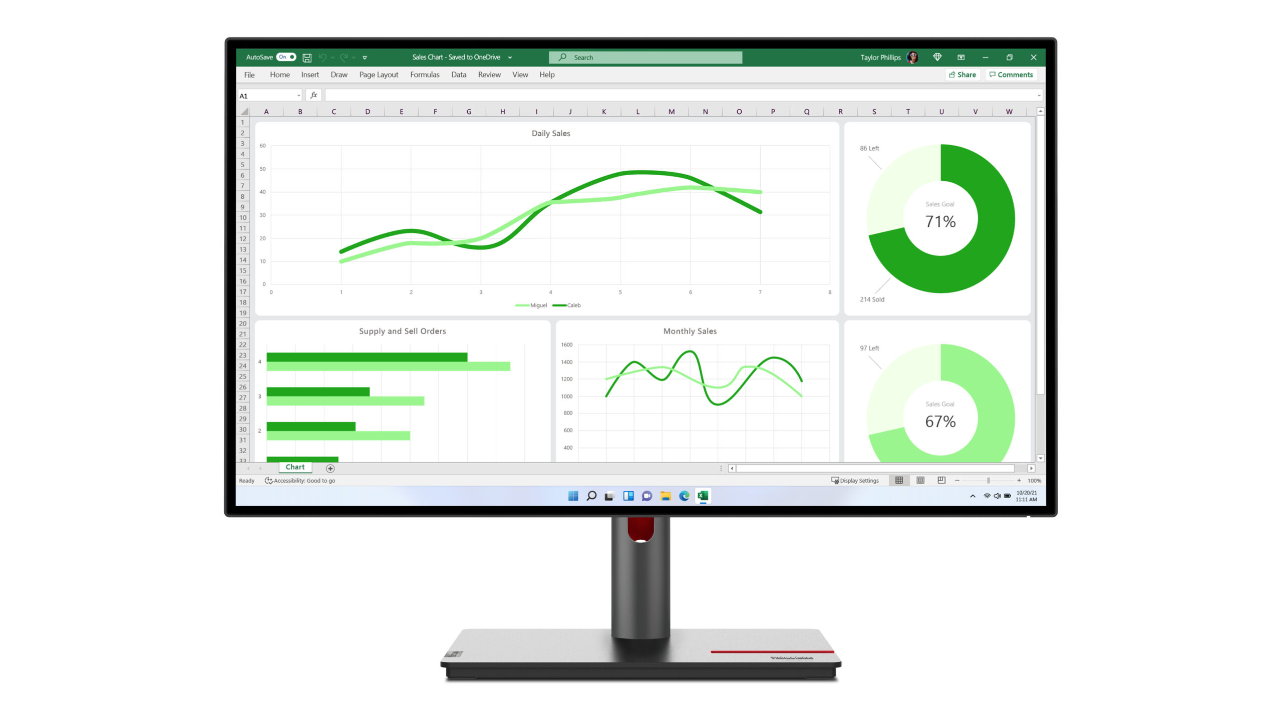 Lenovo ThinkVision P27q-30 monitor komputerowy 68,6 cm (27") 2560 x 1440 px Quad HD LED Czarny