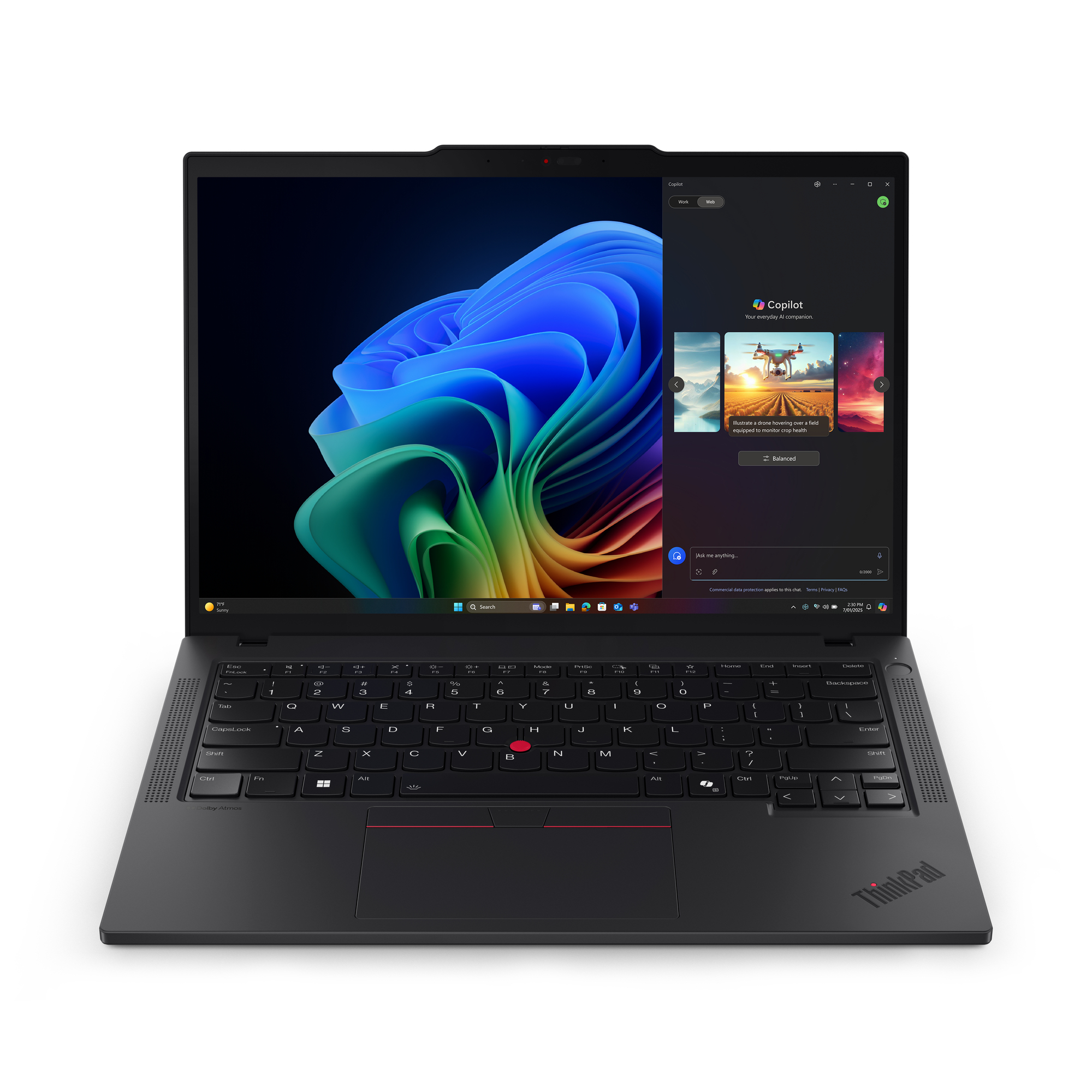 Lenovo ThinkPad T14 Gen 6 (AMD) Copilot+ PC AMD Ryzen AI 5 340 Laptop 35,6 cm (14") WUXGA 16 GB DDR5-SDRAM 512 GB SSD Wi-Fi 7 (802.11be) Windows 11 Pro Niemiecki Czarny - obrazek 3