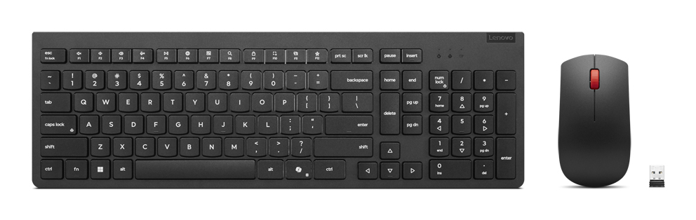 Lenovo 4X31R64453 klawiatura Dołączona myszka Biuro RF Wireless US English Czarny