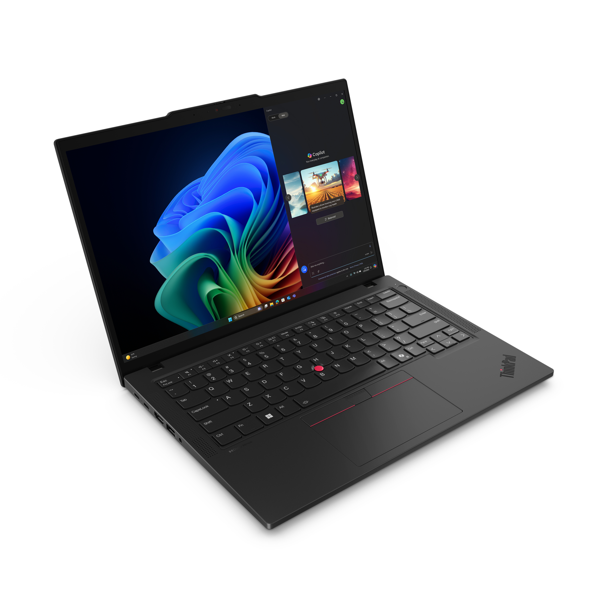 Lenovo ThinkPad T14 Gen 6 (AMD) Copilot+ PC AMD Ryzen AI 7 350 Laptop 35,6 cm (14") WUXGA 32 GB DDR5-SDRAM 1 TB SSD Wi-Fi 7 (802.11be) Windows 11 Pro Angielski Czarny - obrazek 4