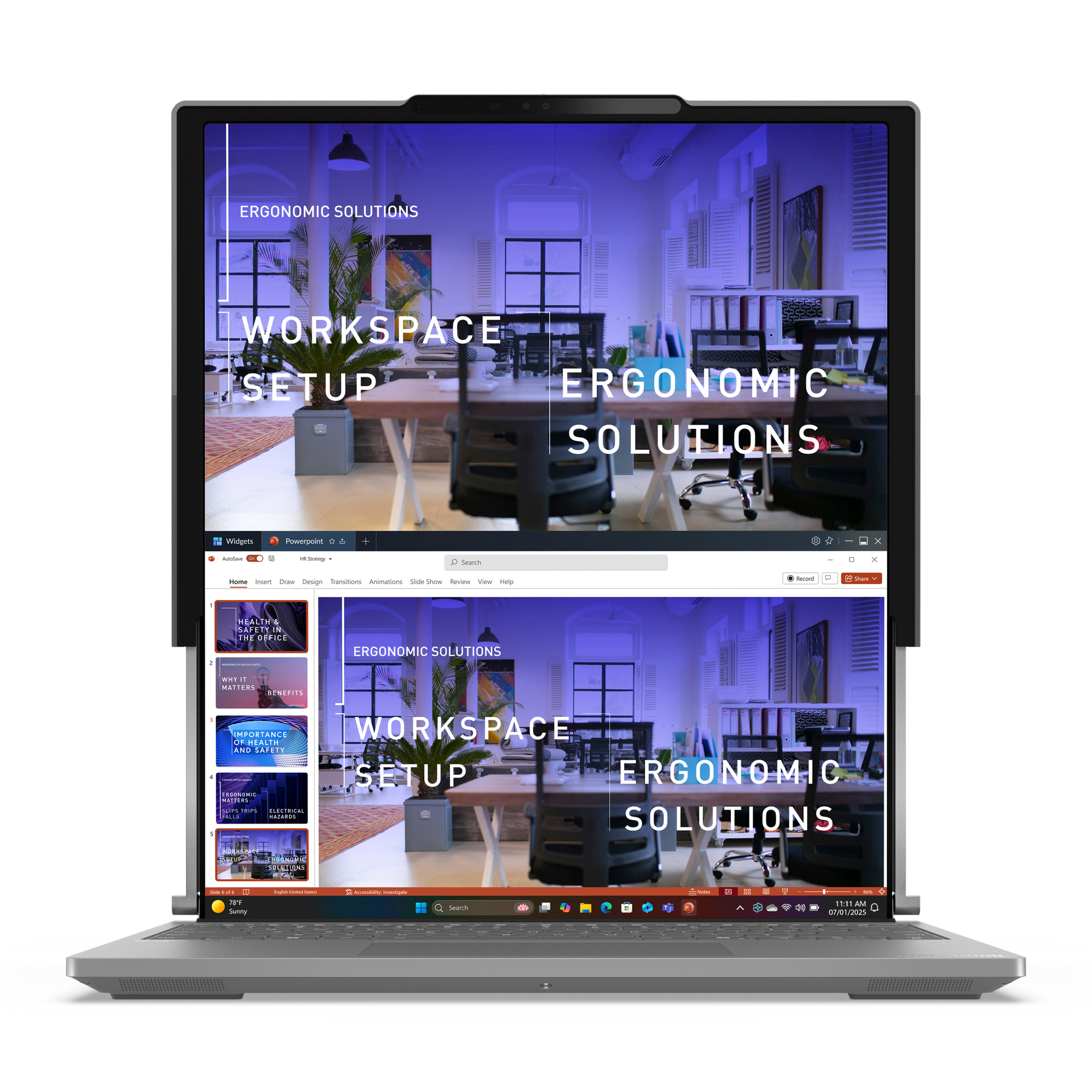 Lenovo ThinkBook Plus G6 Rollable Copilot+ PC Intel Core Ultra 7 258V Laptop 42,4 cm (16.7") 32 GB LPDDR5x-SDRAM 1 TB SSD Wi-Fi 7 (802.11be) Windows 11 Pro Francuski Szary - obrazek 4
