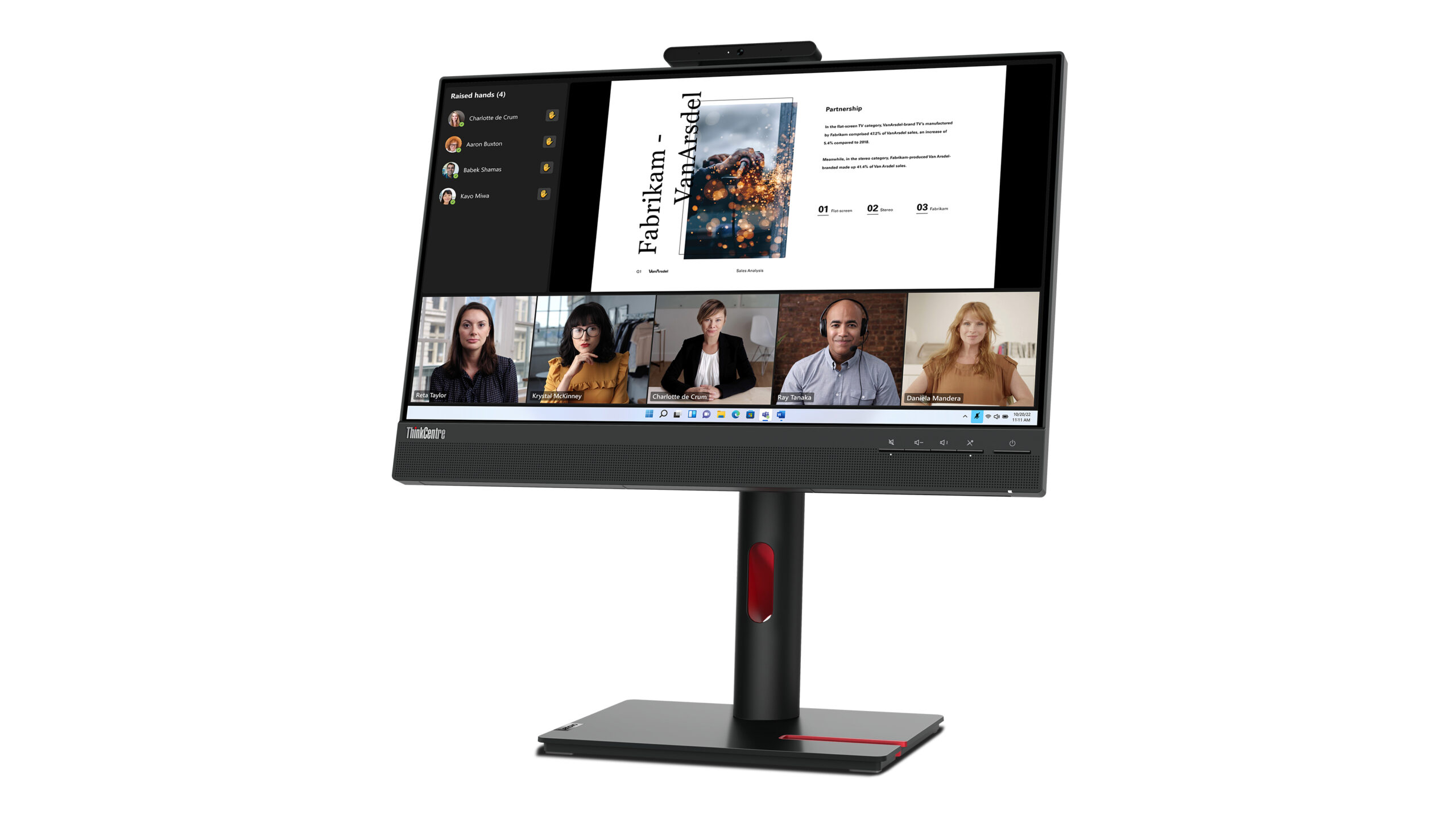 Lenovo ThinkCentre Tiny-In-One 22 Gen 5 monitor komputerowy 54,6 cm (21.5") 1920 x 1080 px Full HD LED Czarny - obrazek 5