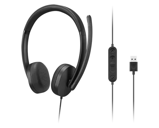 Lenovo 4XD1P83425 słuchawki/zestaw słuchawkowy Przewodowa Opaska na głowę Połączenia/muzyka USB Typu-A Czarny - obrazek 2