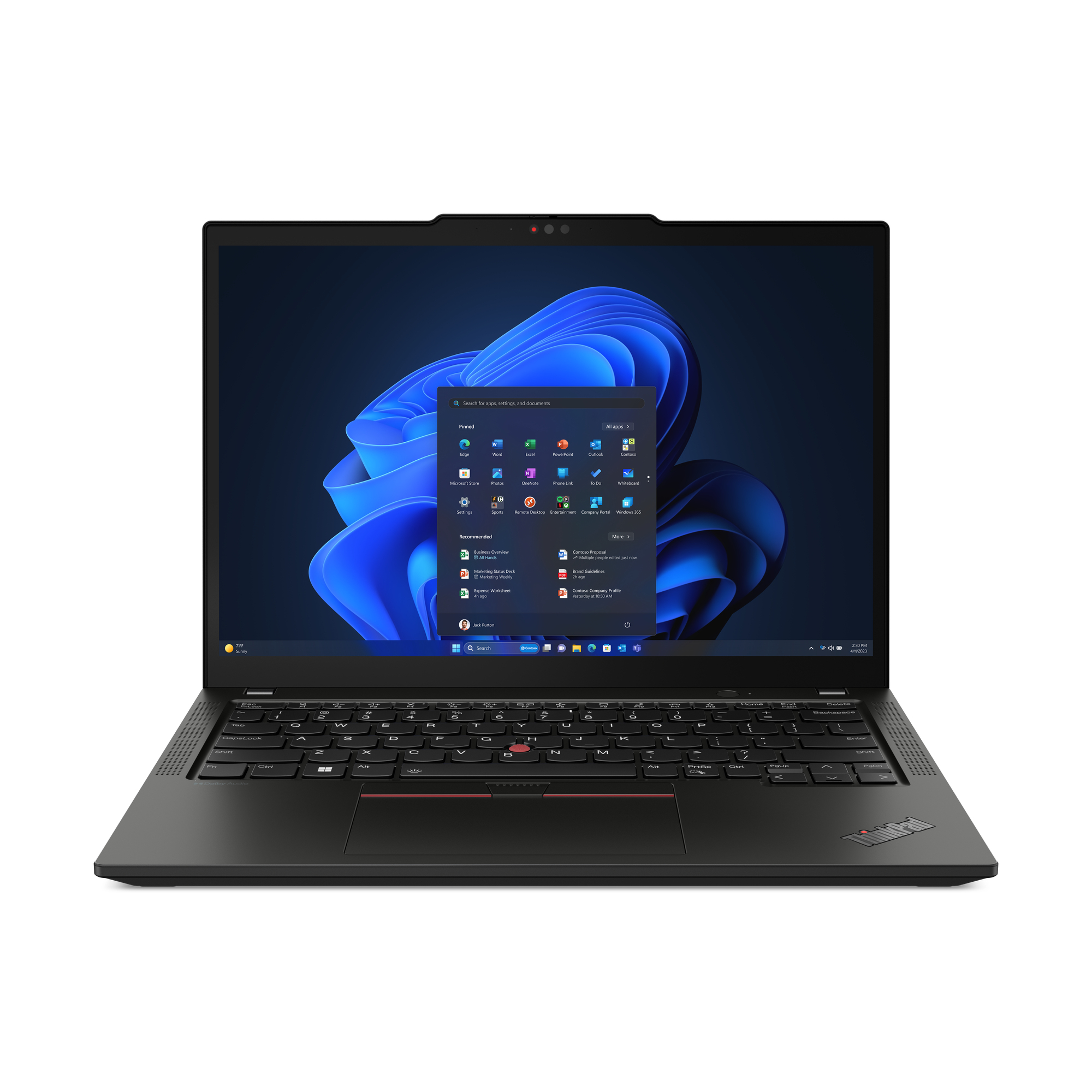 Lenovo ThinkPad X13 Gen 5 Intel Core Ultra 7 155U Laptop 33,8 cm (13.3") WUXGA 32 GB LPDDR5x-SDRAM 1 TB SSD Wi-Fi 6E (802.11ax) Windows 11 Pro Angielski Czarny