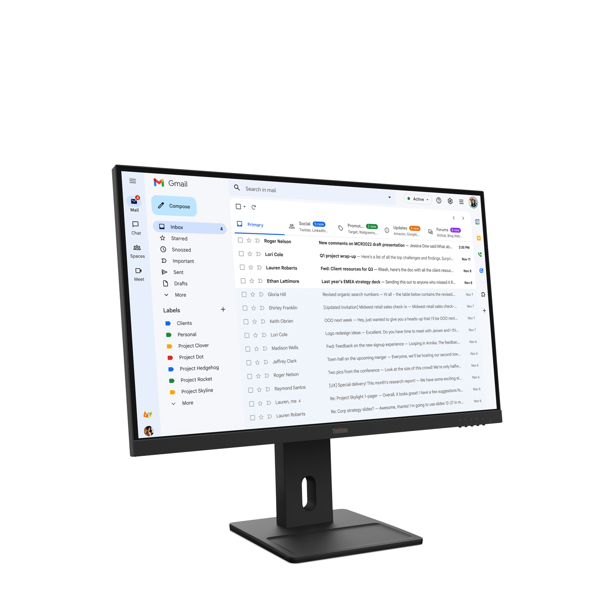 Lenovo ThinkVision E27-40 monitor komputerowy 68,6 cm (27") 1920 x 1080 px Full HD LCD Czarny - obrazek 2