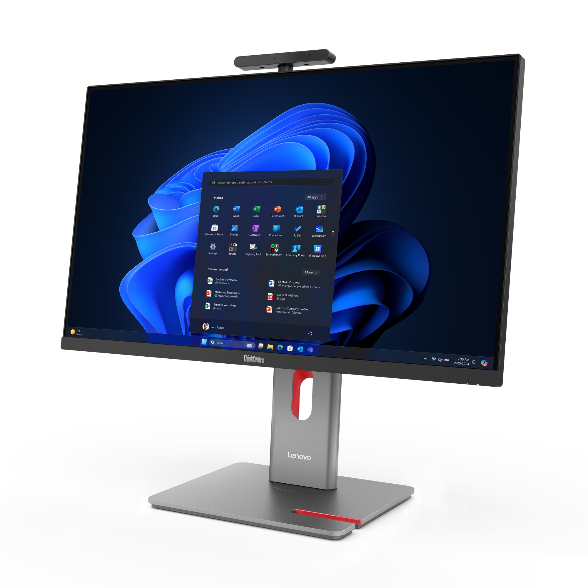 Lenovo ThinkCentre M90a Pro Gen 6 Intel Core Ultra 5 235 68,6 cm (27") 2560 x 1440 px All-in-One PC 16 GB DDR5-SDRAM 512 GB SSD Windows 11 Pro Wi-Fi 6E (802.11ax) Czarny - obrazek 2