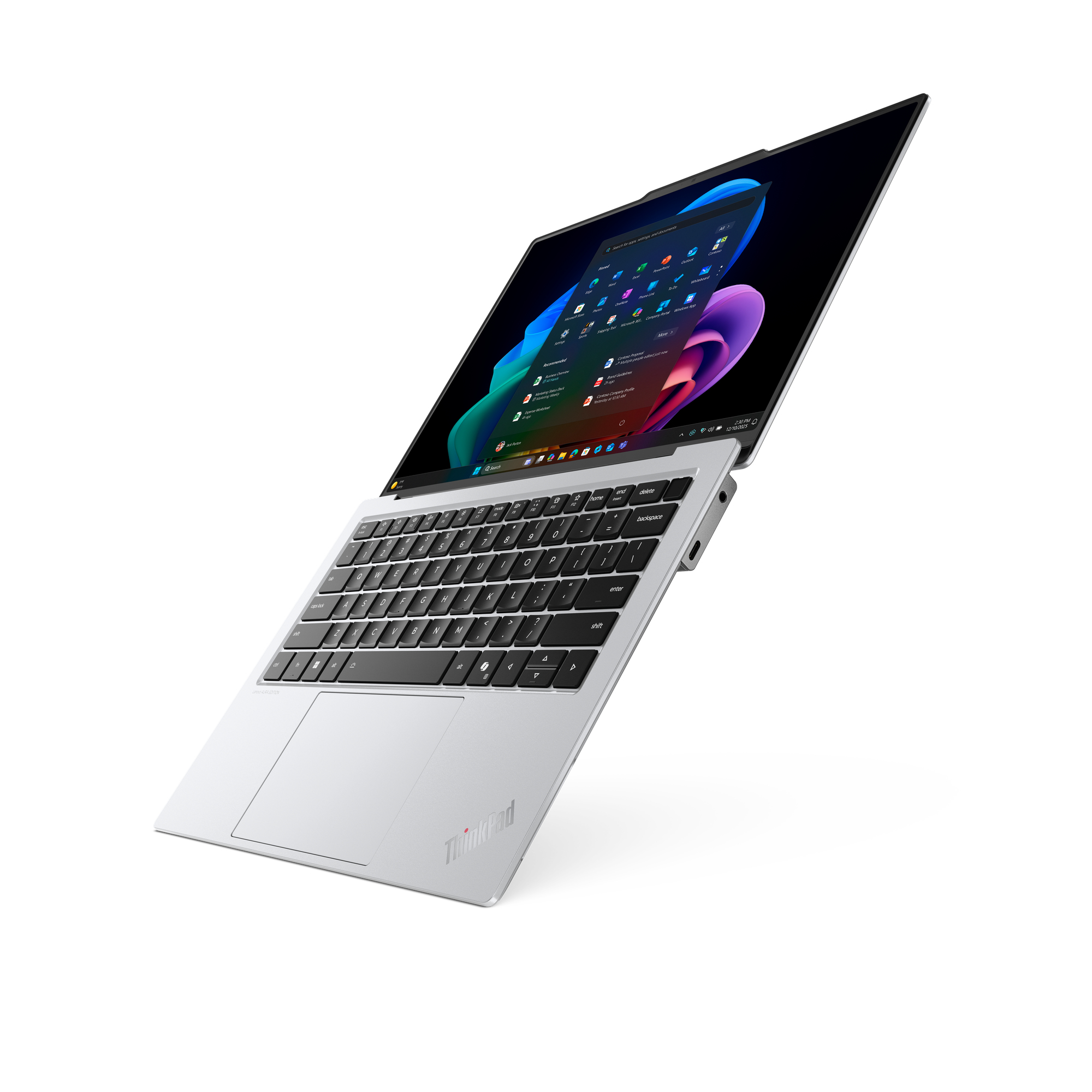 Lenovo ThinkPad X9-14 Gen 1 Aura Edition Copilot+ PC Intel Core Ultra 7 258V Laptop 35,6 cm (14") Ekran dotykowy 2.8K 32 GB LPDDR5x-SDRAM 1 TB SSD Wi-Fi 7 (802.11be) Windows 11 Pro Włoski Biały - obrazek 3