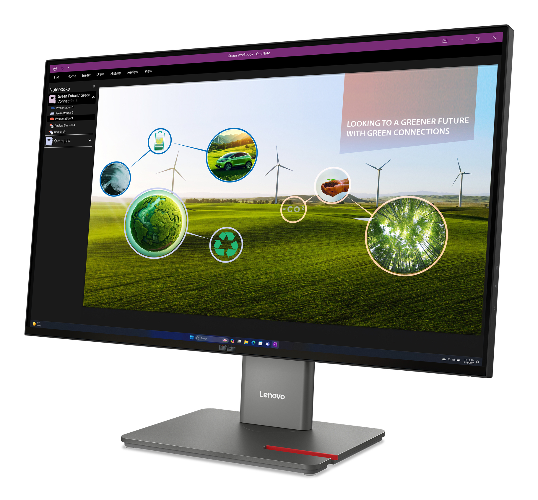 Lenovo ThinkVision P27Q-40 monitor komputerowy 68,6 cm (27") 2560 x 1440 px Quad HD LED Czarny - obrazek 2