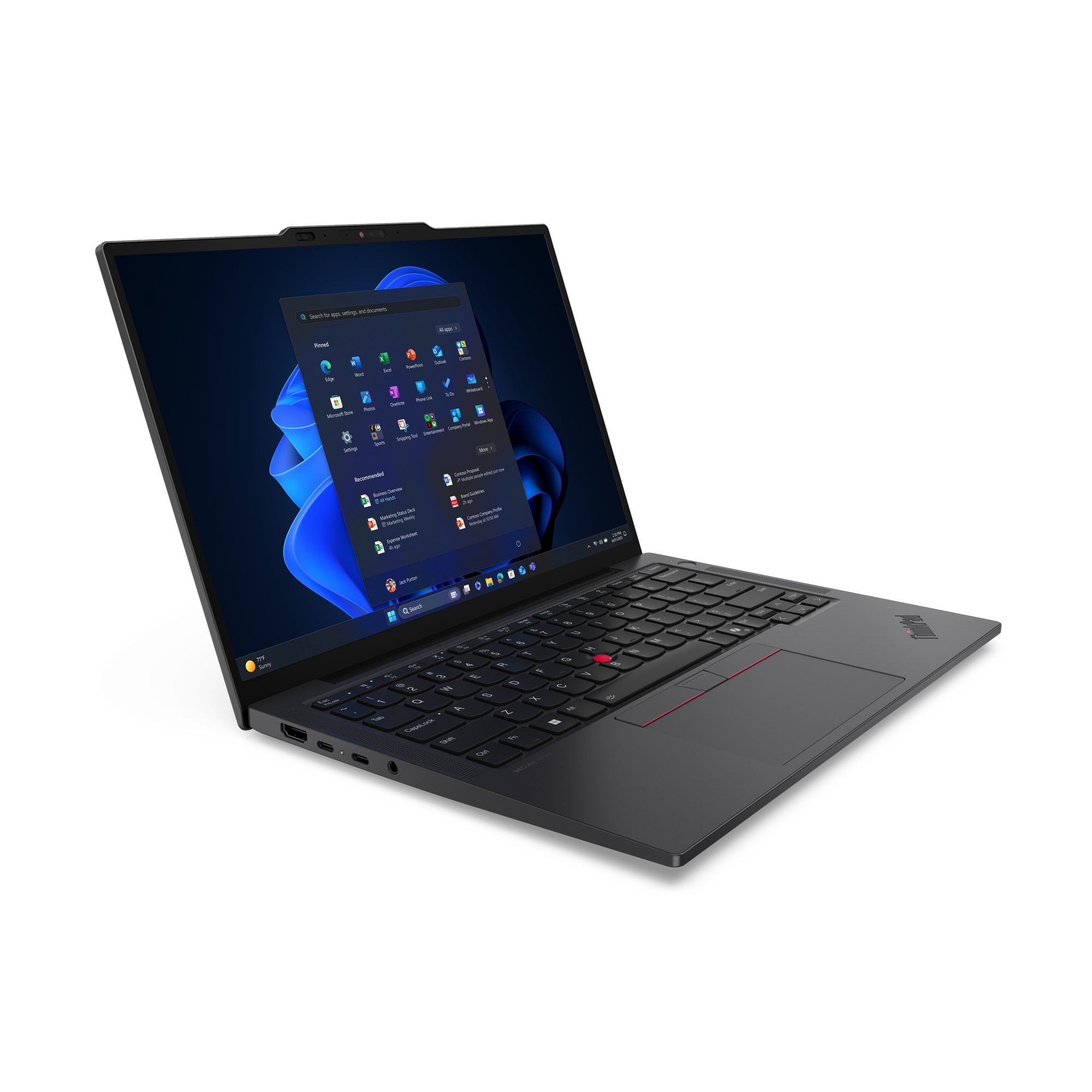 Lenovo ThinkPad X13 Gen 6 (Intel) Intel Core Ultra 5 225U Laptop 33,8 cm (13.3") WUXGA 16 GB LPDDR5x-SDRAM 512 GB SSD Wi-Fi 6E (802.11ax) Windows 11 Pro Angielski Czarny - obrazek 5
