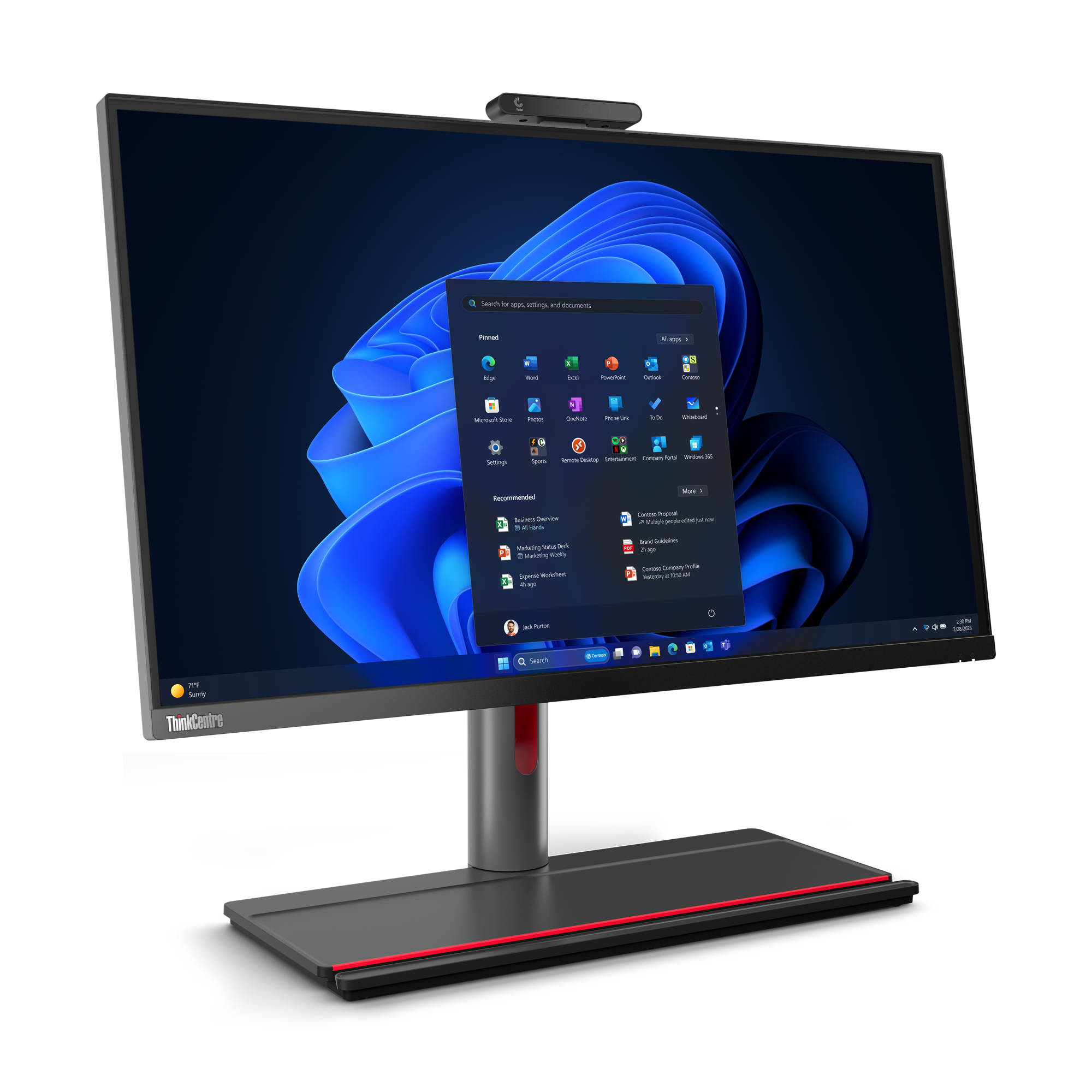 Lenovo ThinkCentre M90a Pro Gen 4 Intel® Core™ i5 i5-13500 68,6 cm (27") 2560 x 1440 px All-in-One PC 16 GB DDR5-SDRAM 512 GB SSD Windows 11 Pro Wi-Fi 6E (802.11ax) Czarny - obrazek 3