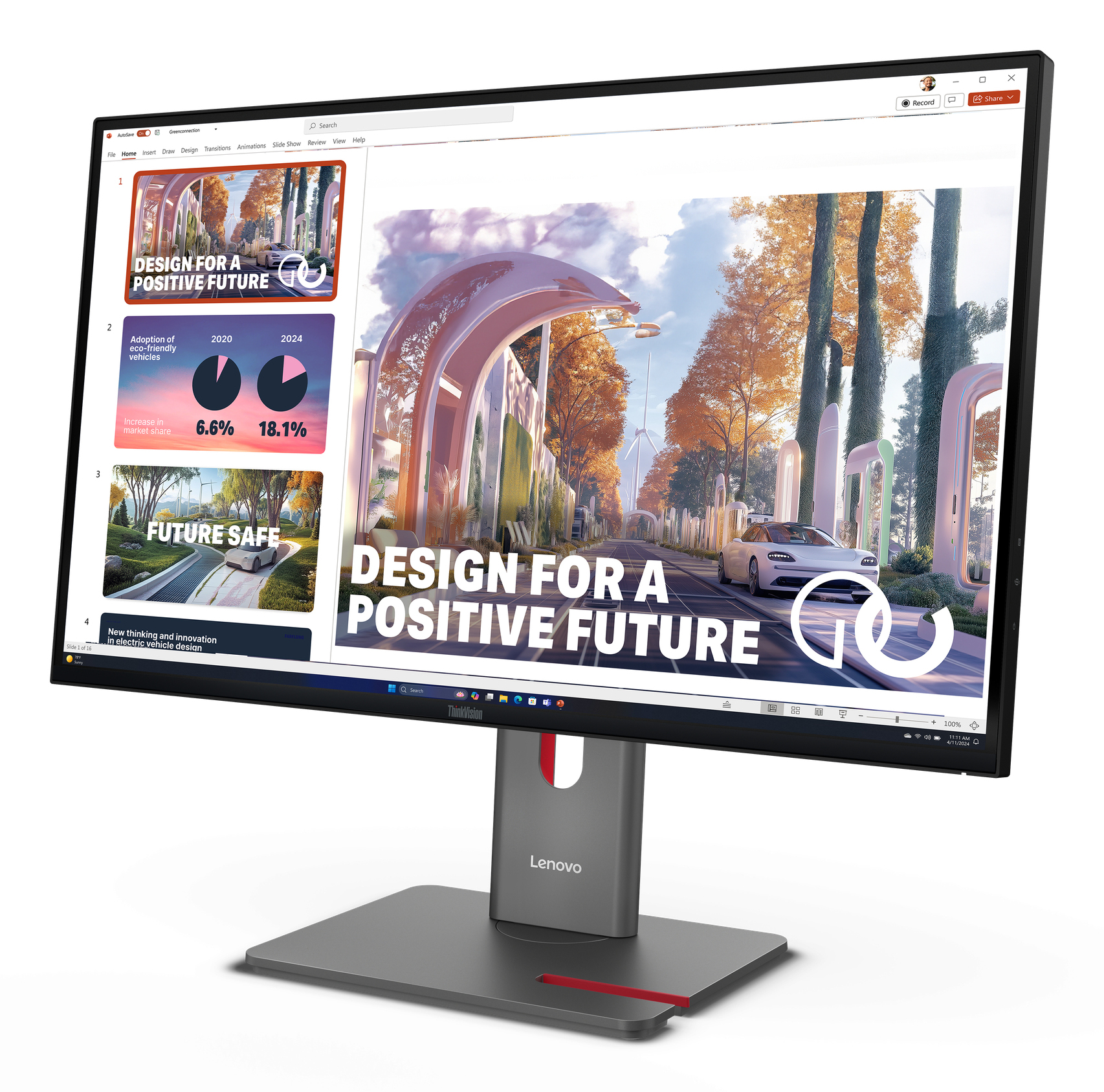 Lenovo ThinkVision P27QD-40 monitor komputerowy 68,6 cm (27") 2560 x 1440 px Quad HD LED Czarny - obrazek 3