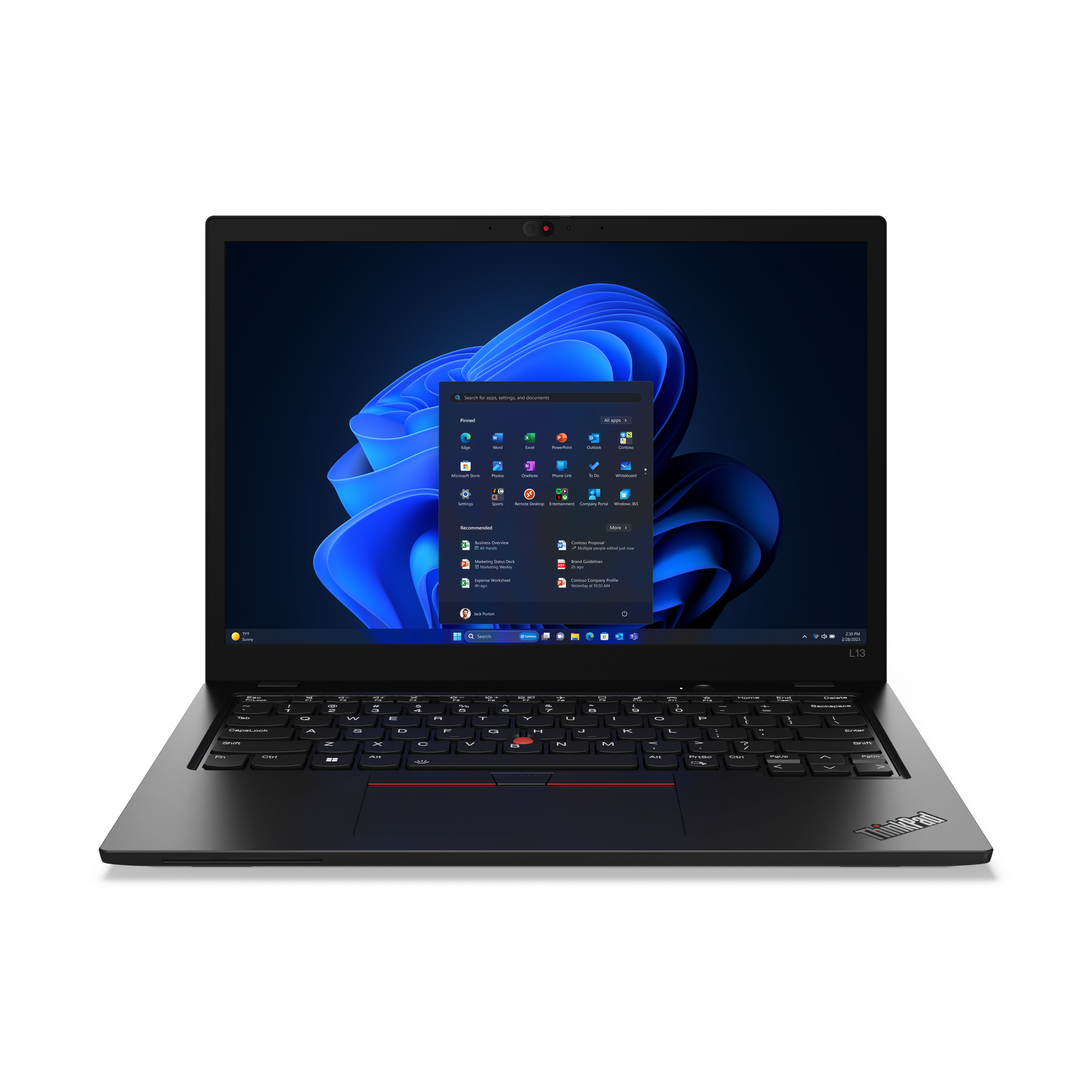 Lenovo ThinkPad L13 Gen 5 (Intel) Intel Core Ultra 5 125U Laptop 33,8 cm (13.3") WUXGA 16 GB LPDDR5-SDRAM 512 GB SSD Wi-Fi 6E (802.11ax) Windows 11 Pro Angielski Czarny