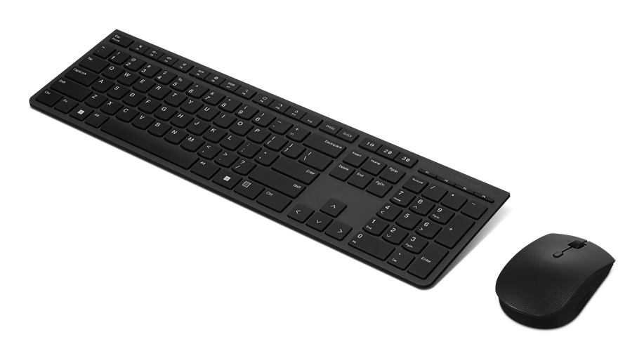Lenovo 4X31K03968 klawiatura Dołączona myszka Biuro RF Wireless + Bluetooth US English Szary - obrazek 2