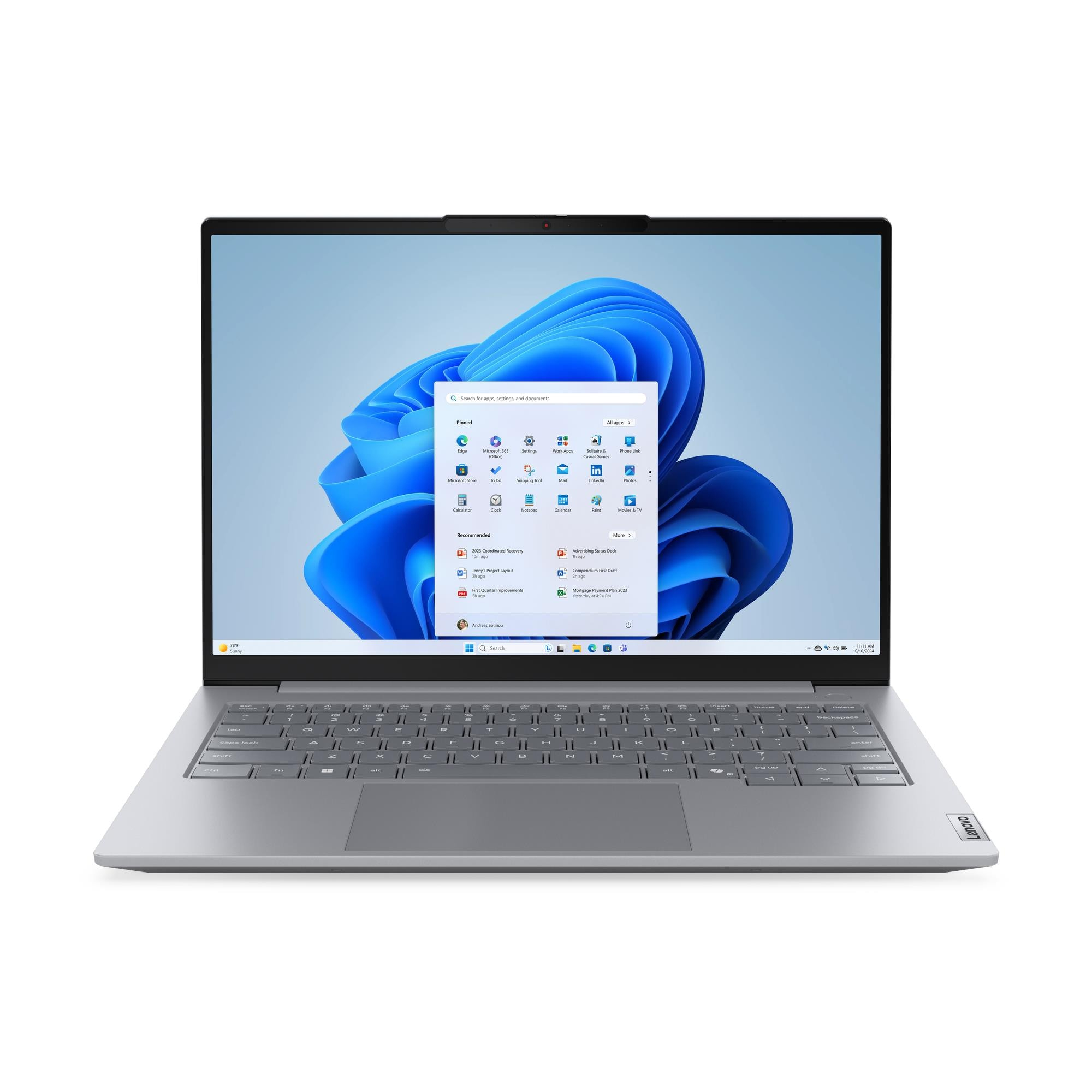 Lenovo ThinkBook 14 G9 IRL Intel Core 7 240H Laptop 35,6 cm (14") WUXGA 16 GB DDR5-SDRAM 512 GB SSD Wi-Fi 7 (802.11be) Windows 11 Pro Skandynawia Szary